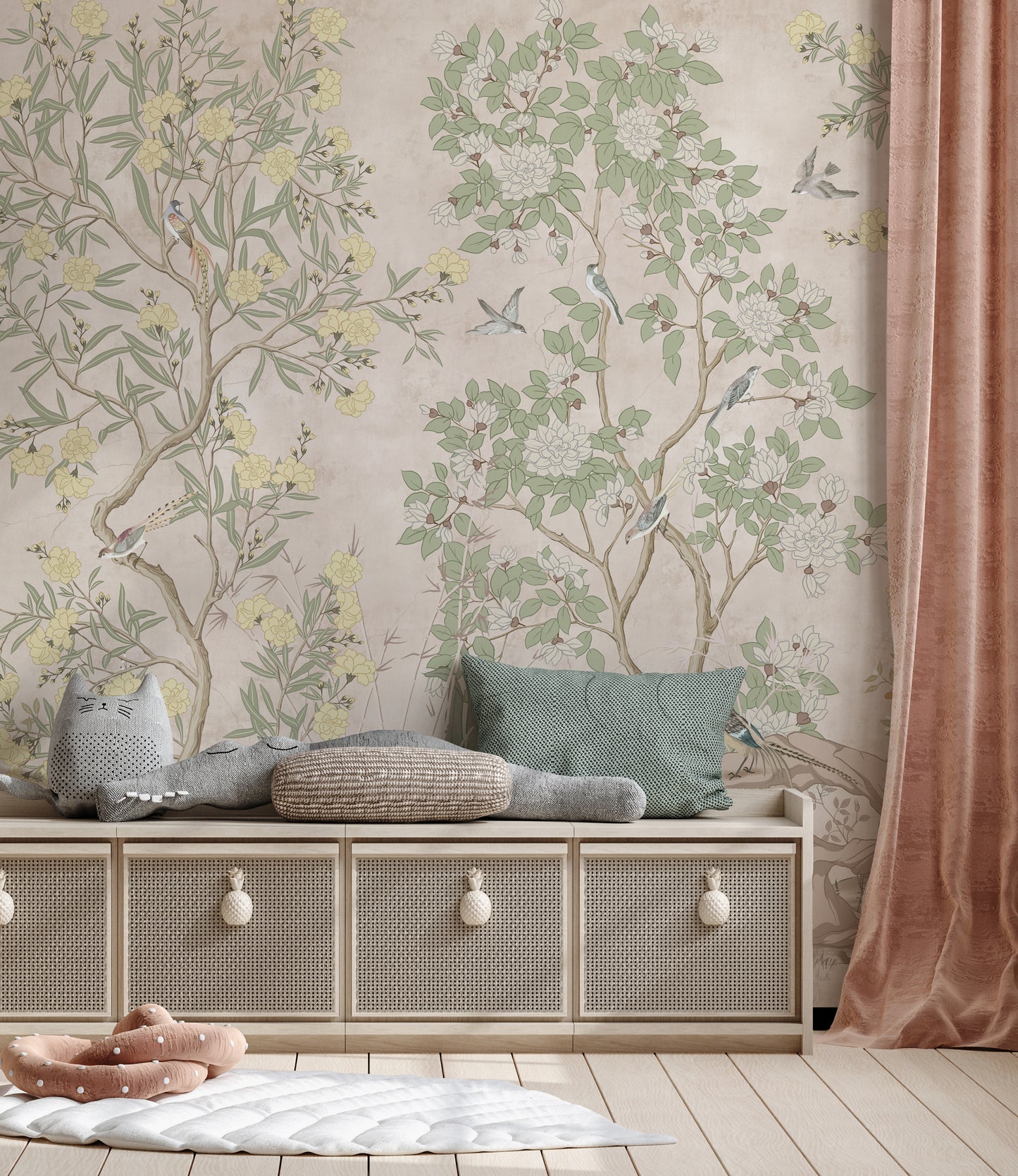 Chinoserie Çocuk Odası Duvar Kağıdı