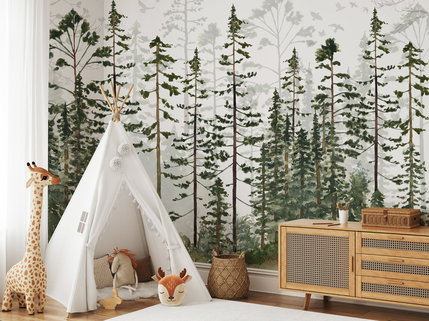 Forest Kids Room Wallpaper