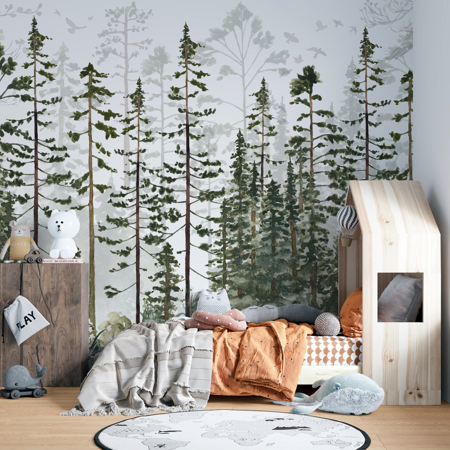 Forest Kids Room Wallpaper