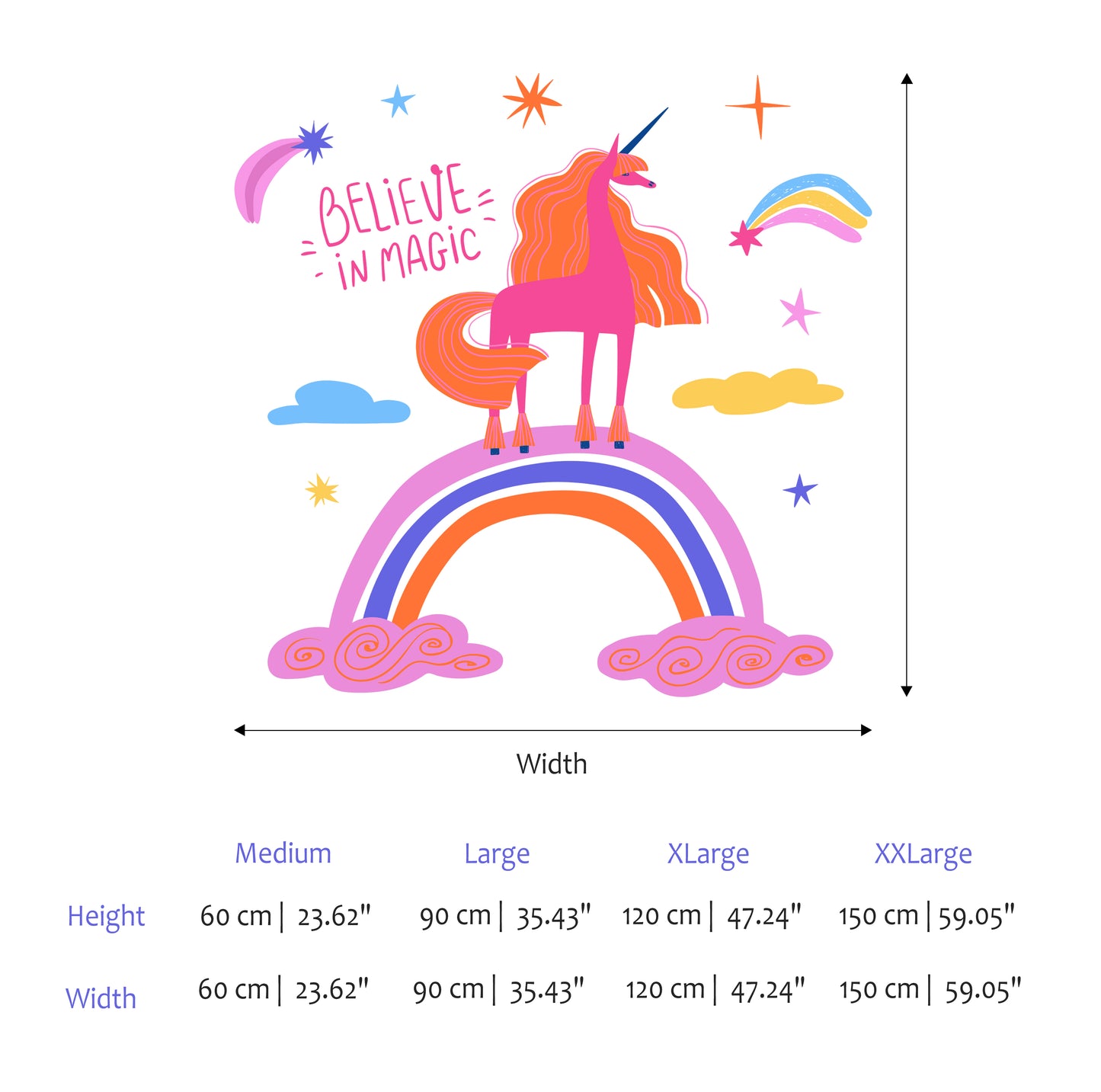 Big Unicorn Sticker Set