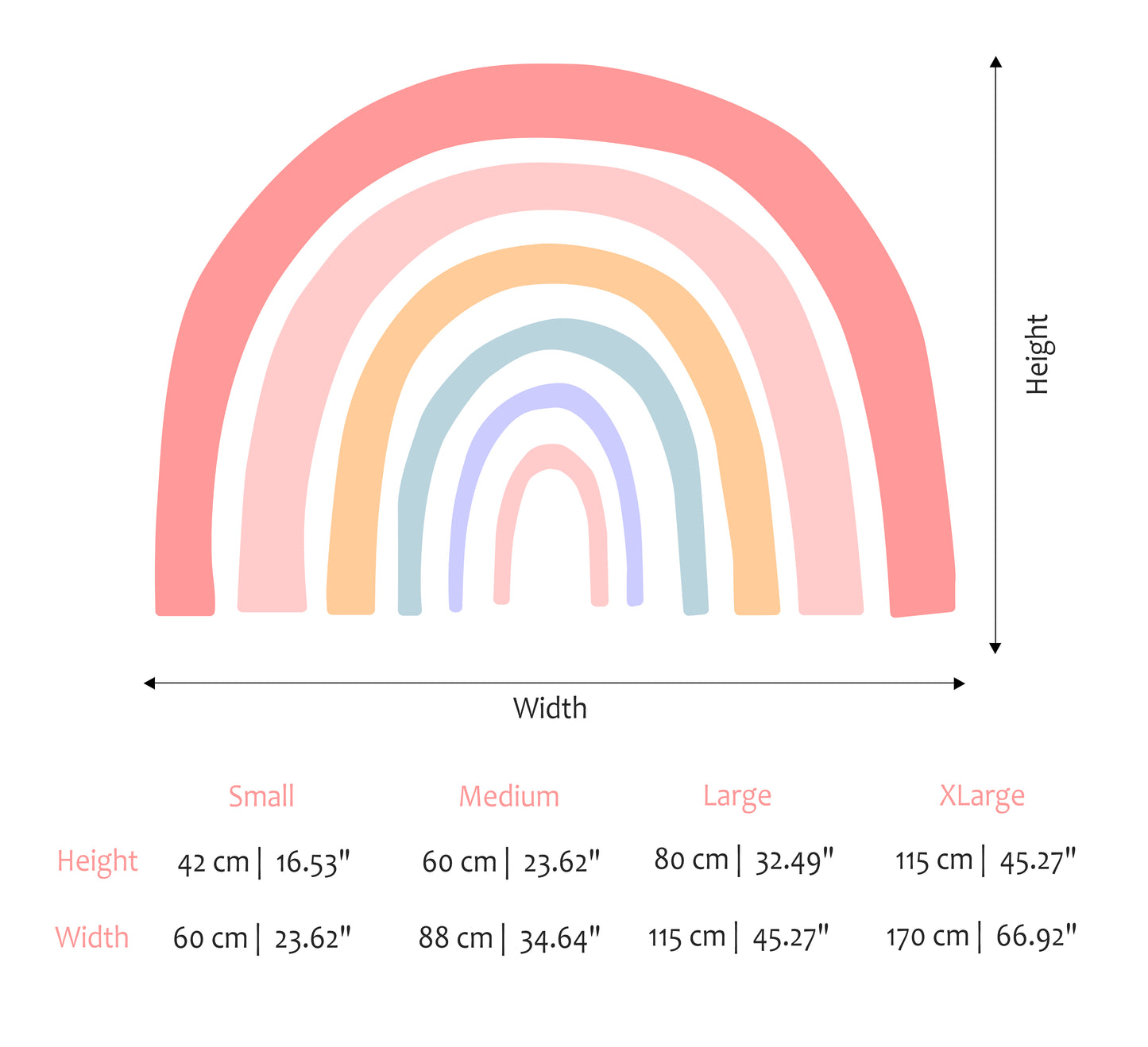 Pembe Gökkuşağı Sticker Seti