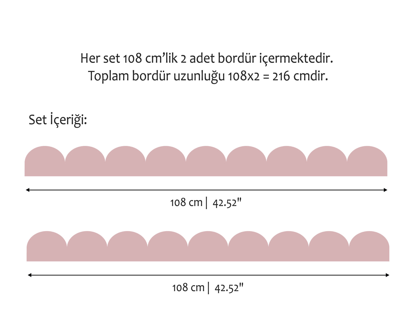 Scallop Bordür Duvar Stickerı