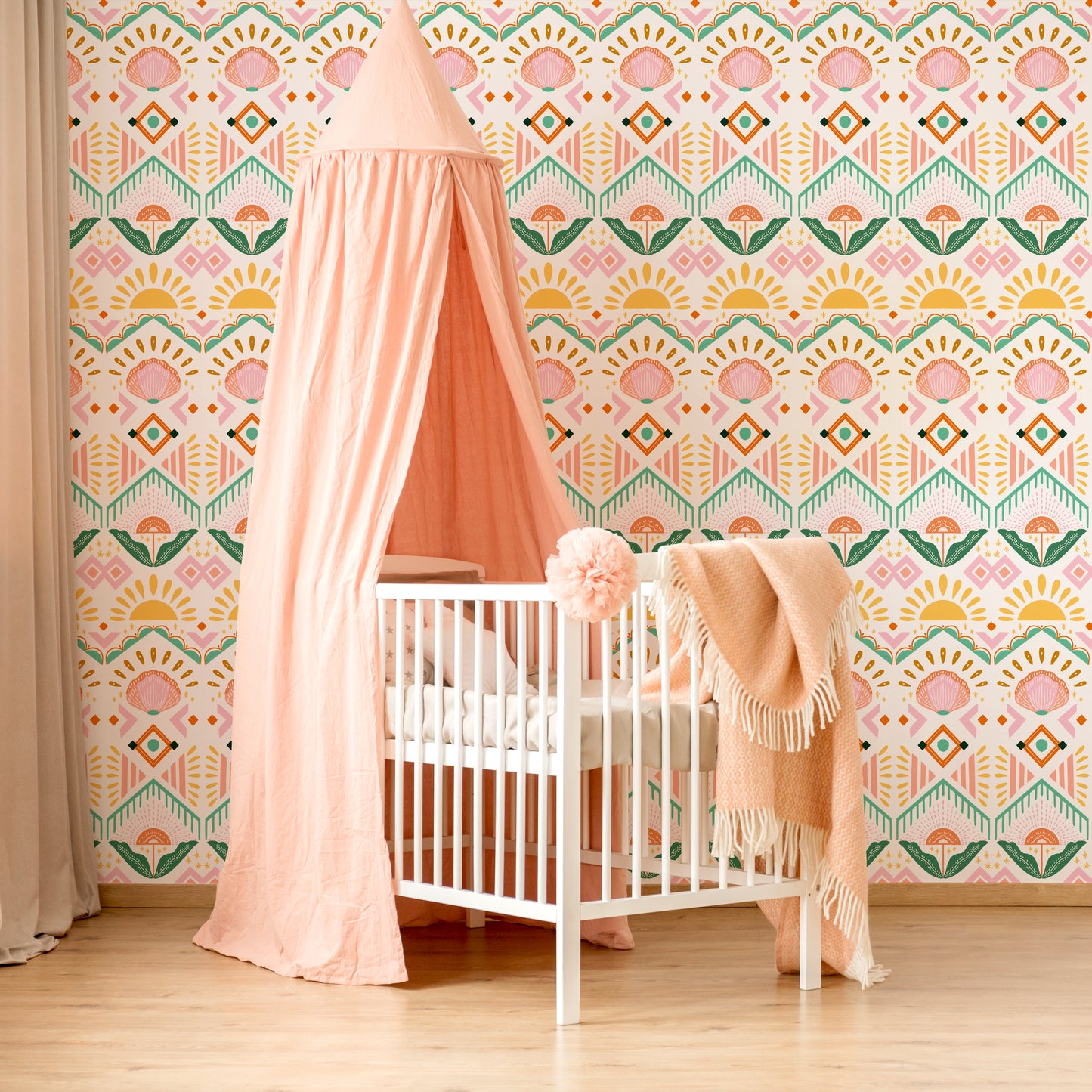 Soft Wildflowers Kids Room Wallpaper