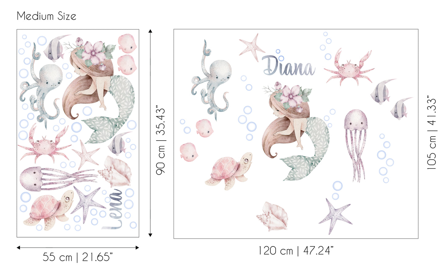 Mermaid Set-3 Sticker Set