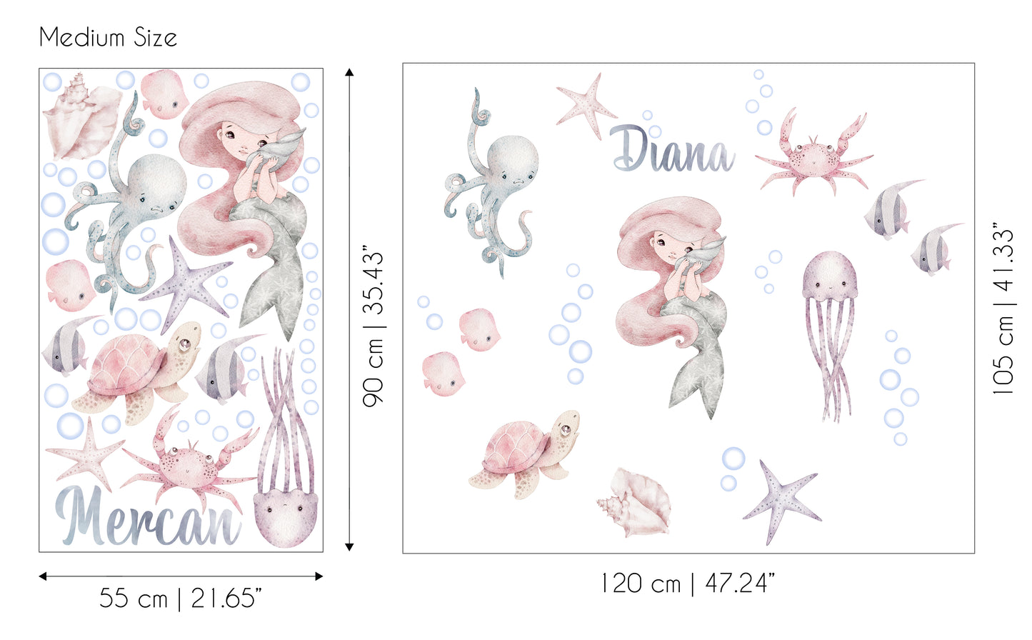 Mermaid Set-1 Sticker Set
