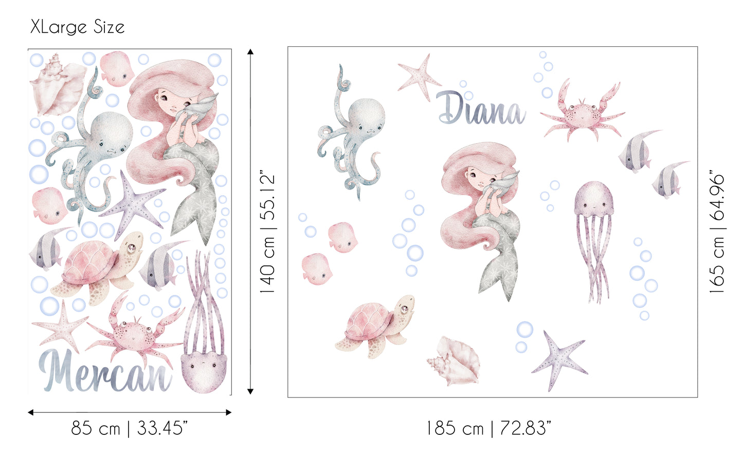 Mermaid Set-1 Sticker Set