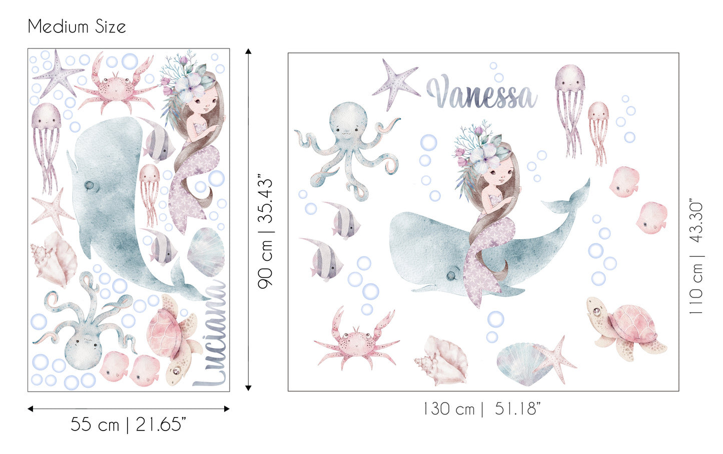 Mermaid Set-2 Sticker Set