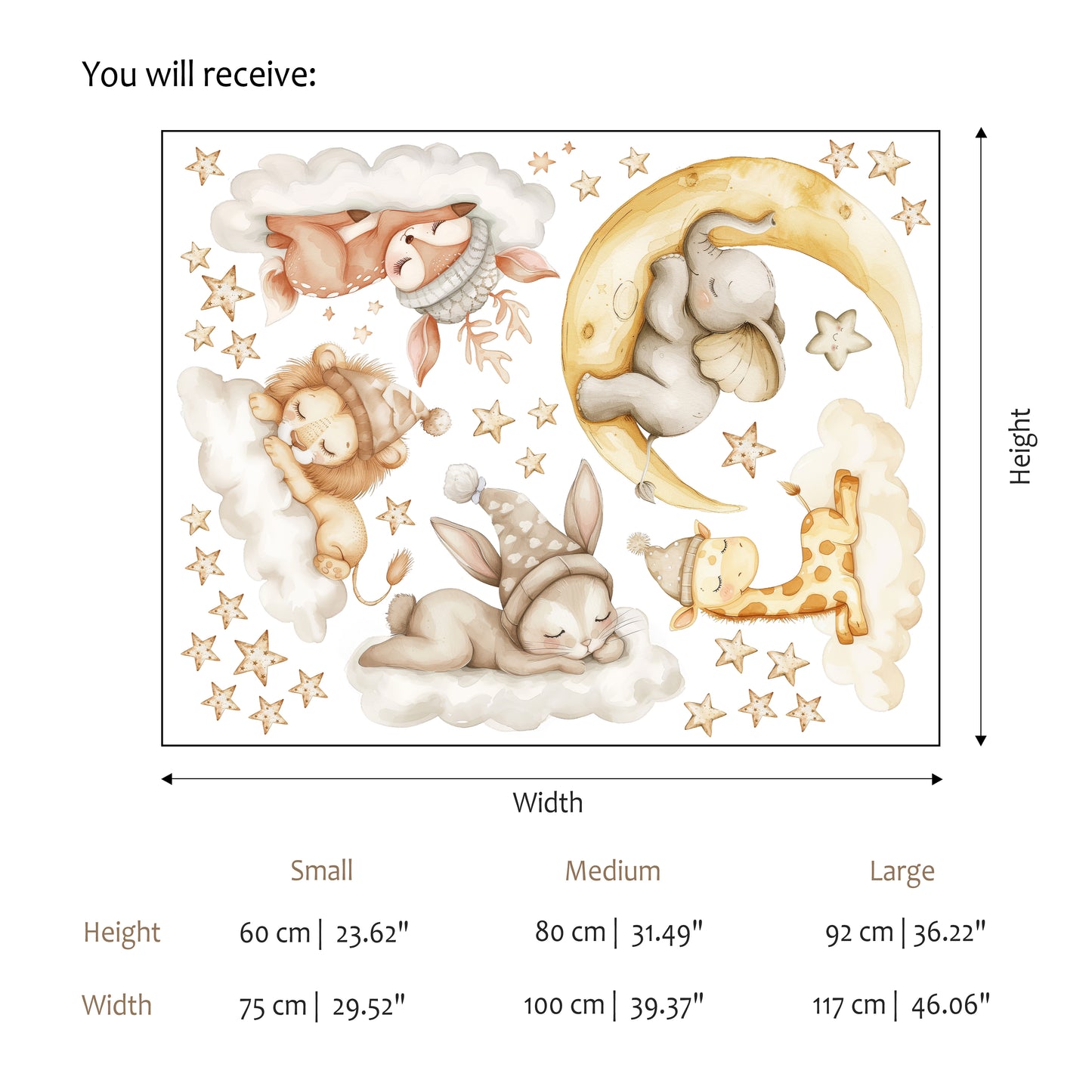 Whale and Cute Animals Sticker Set