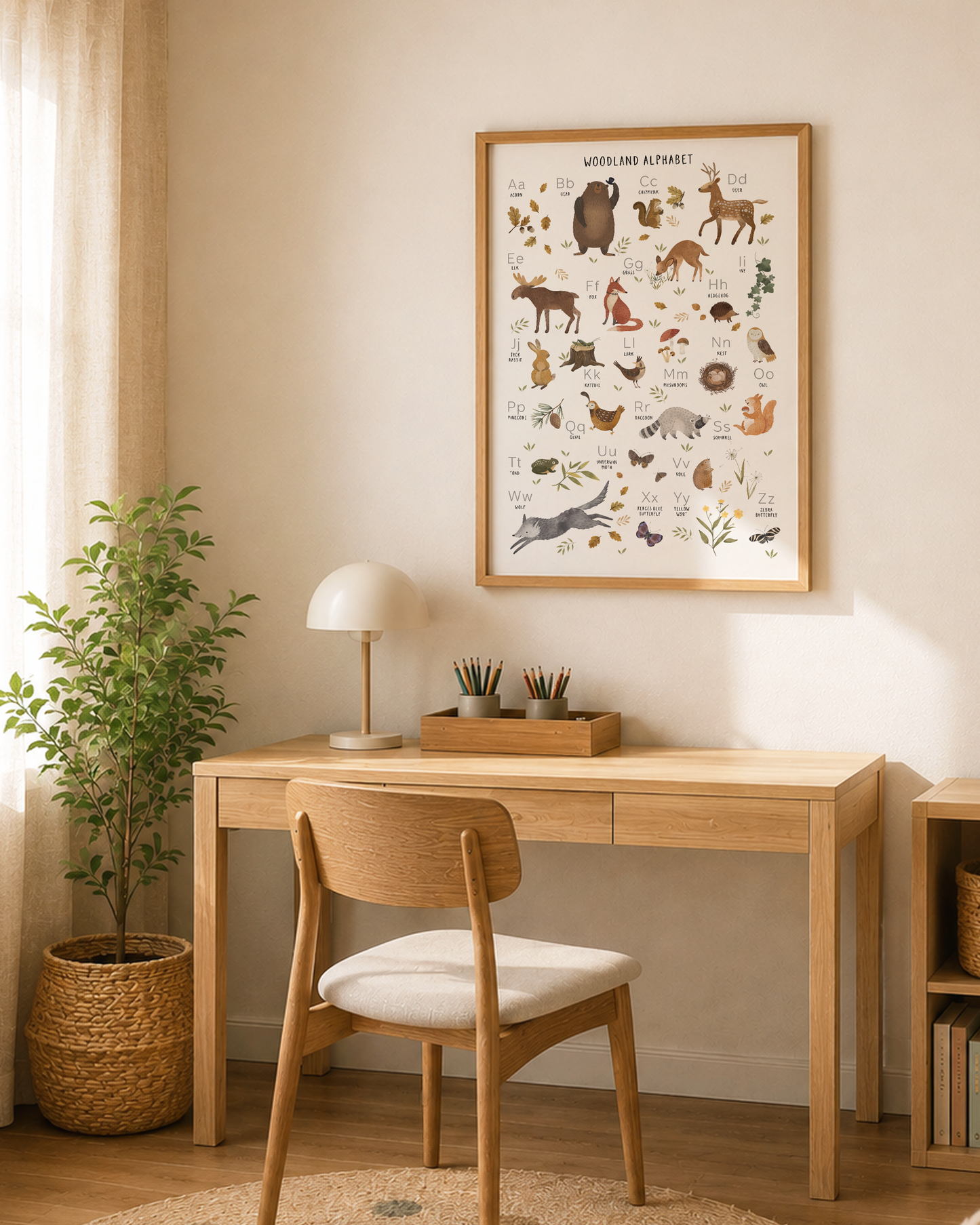 Little Woodland Companions_ İngilizce Alfabe Posteri