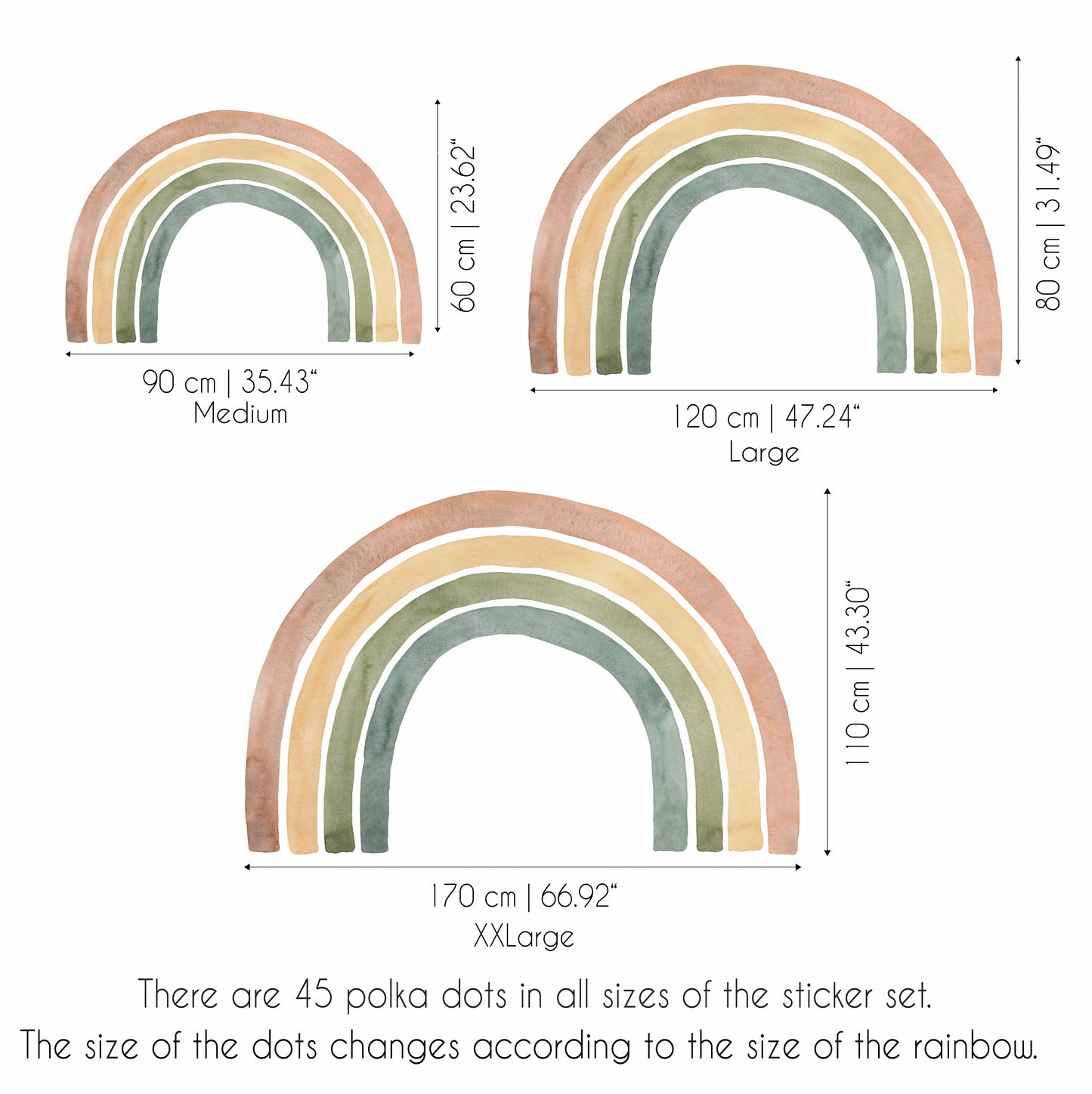 Pastel Rainbow Sticker Set