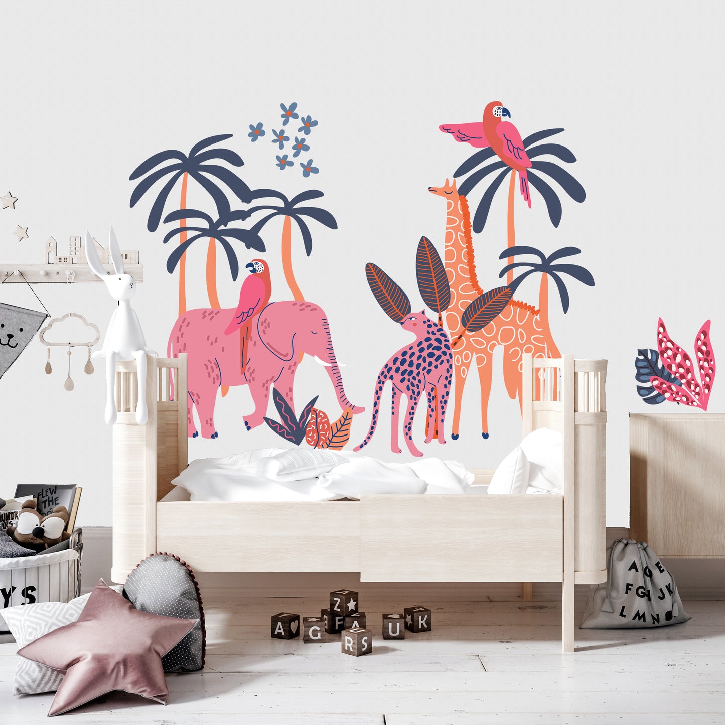 Pink Orange Safari Sticker Set