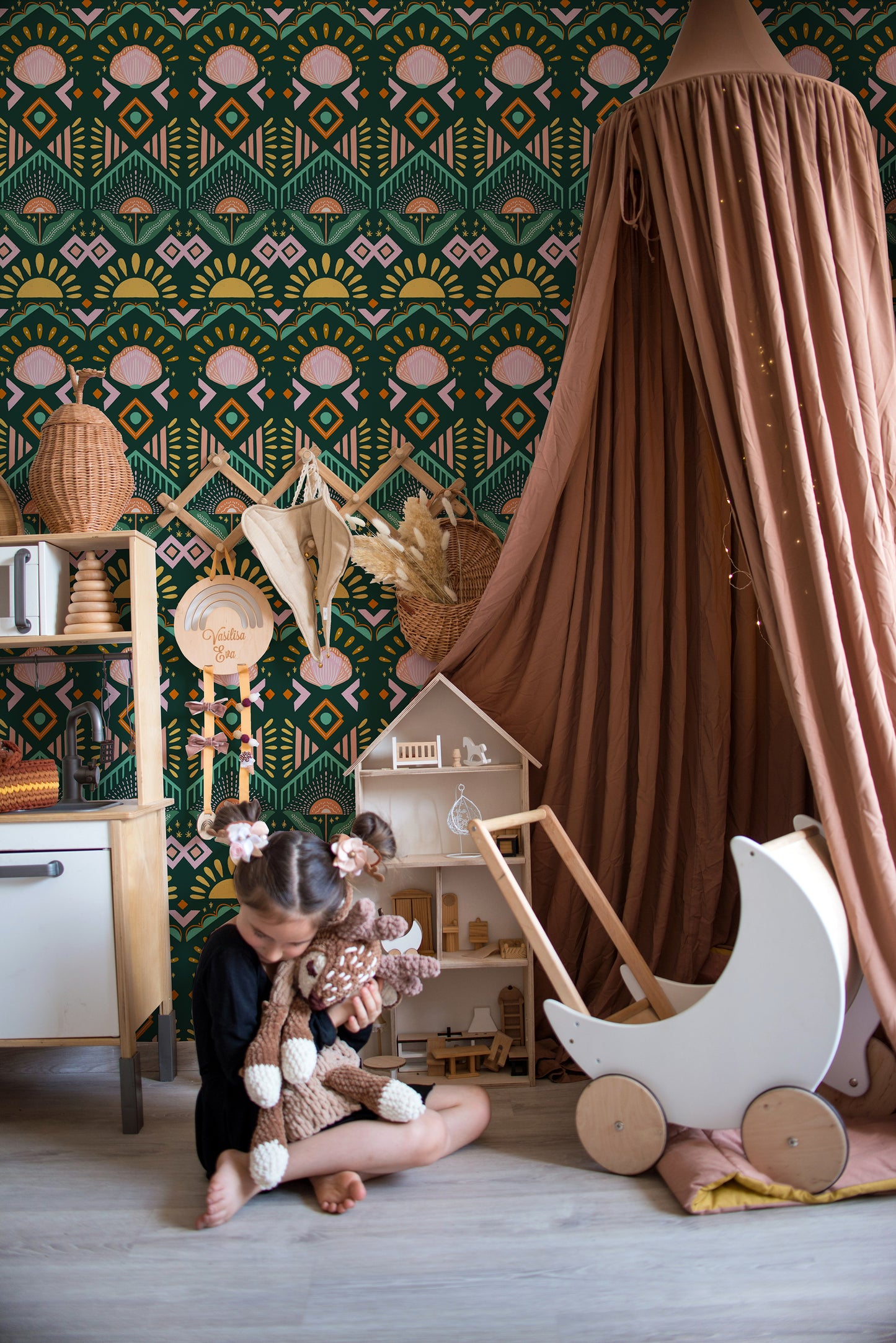 Soft Wildflowers Kids Room Wallpaper