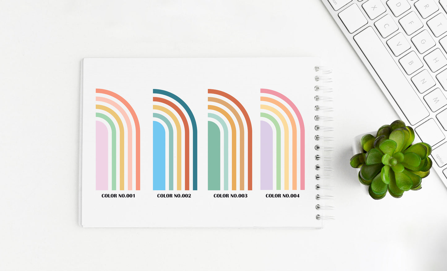 Half Rainbow Sticker Set