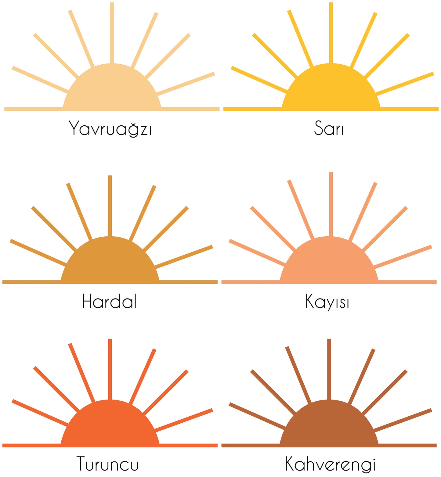 Half Sun Sticker Set