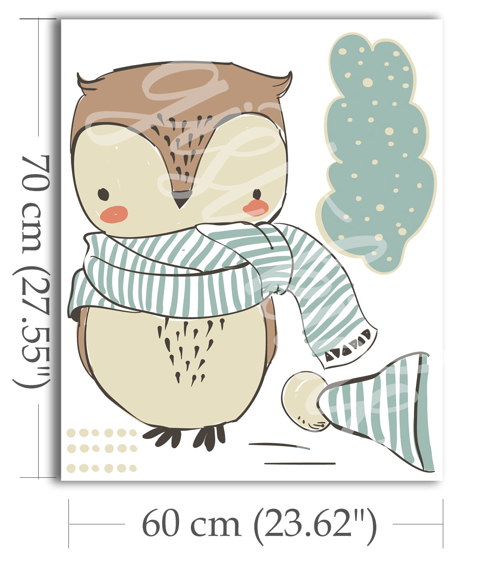 Cute Owl Sticker Set