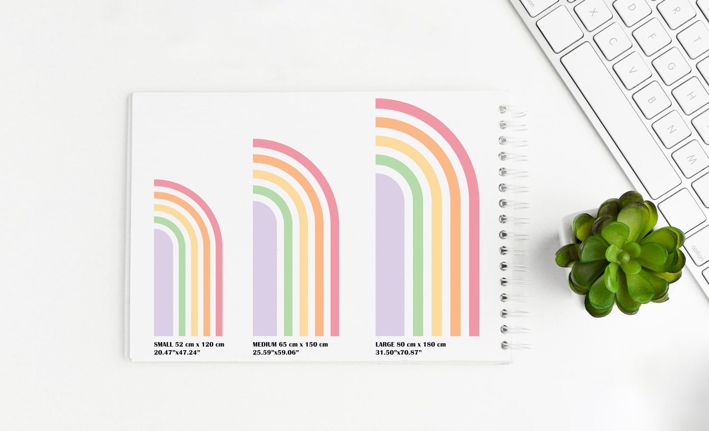 Half Rainbow Sticker Set