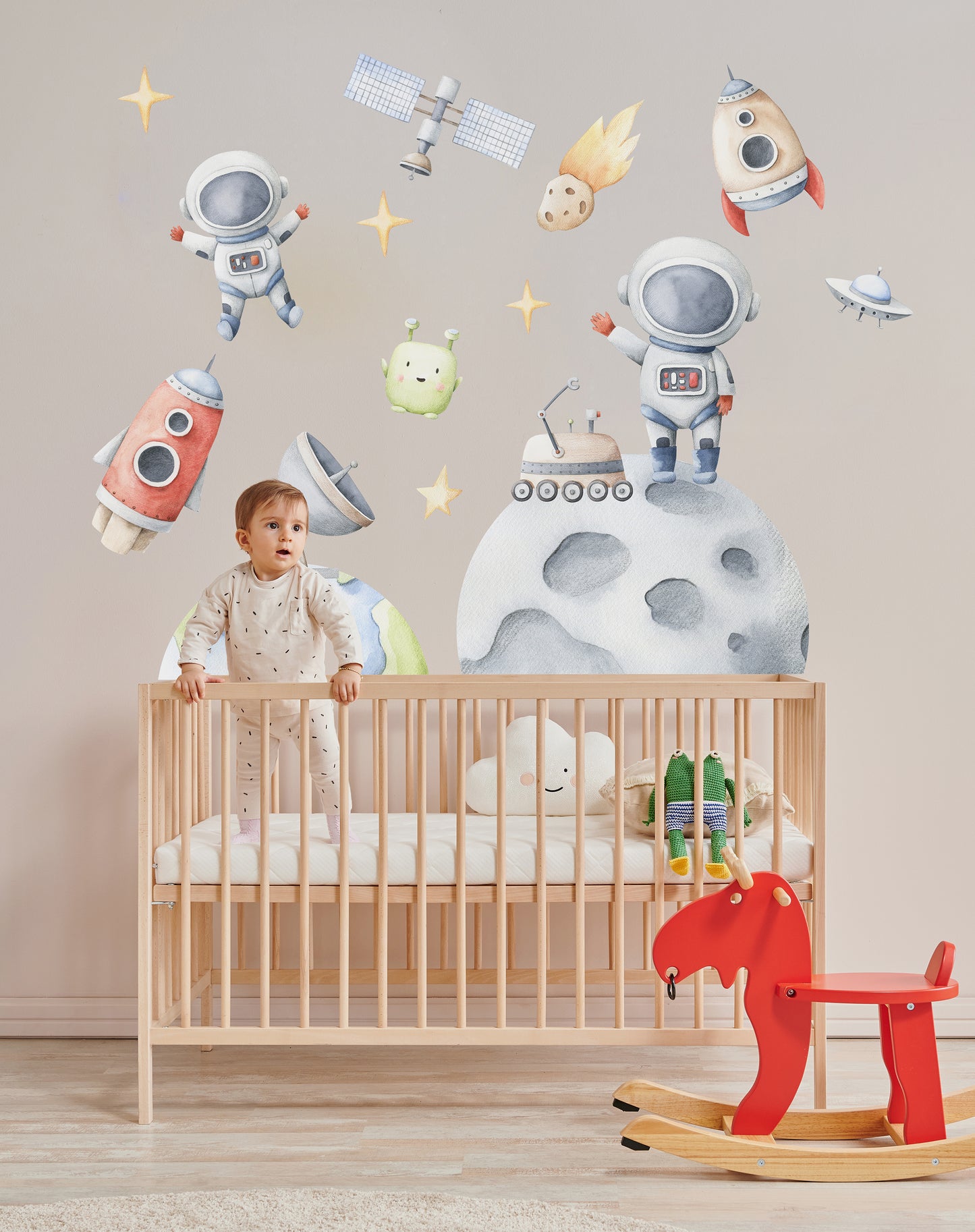 Space and Astronauts Sticker Set