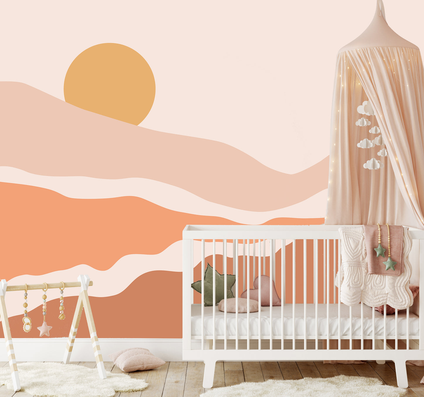 Boho Kids Room Wallpaper
