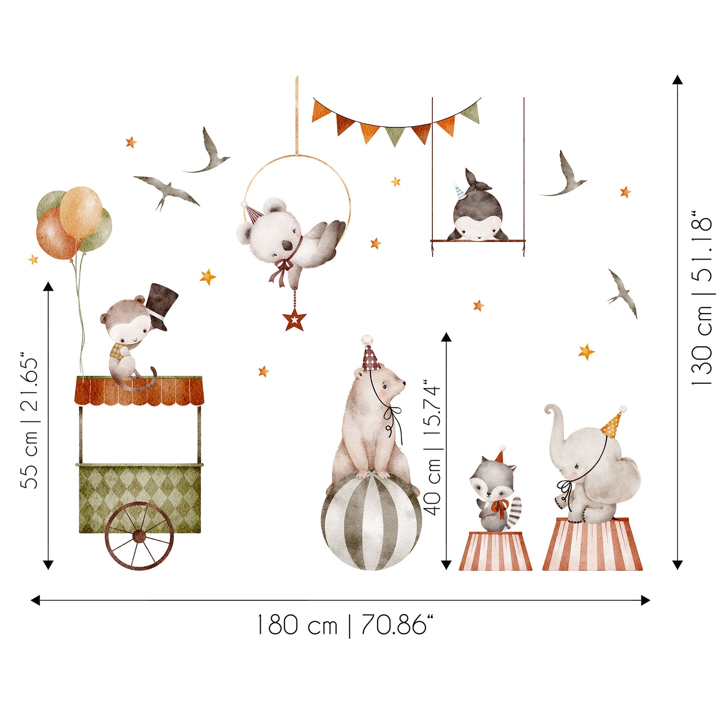 Circus Sticker Set