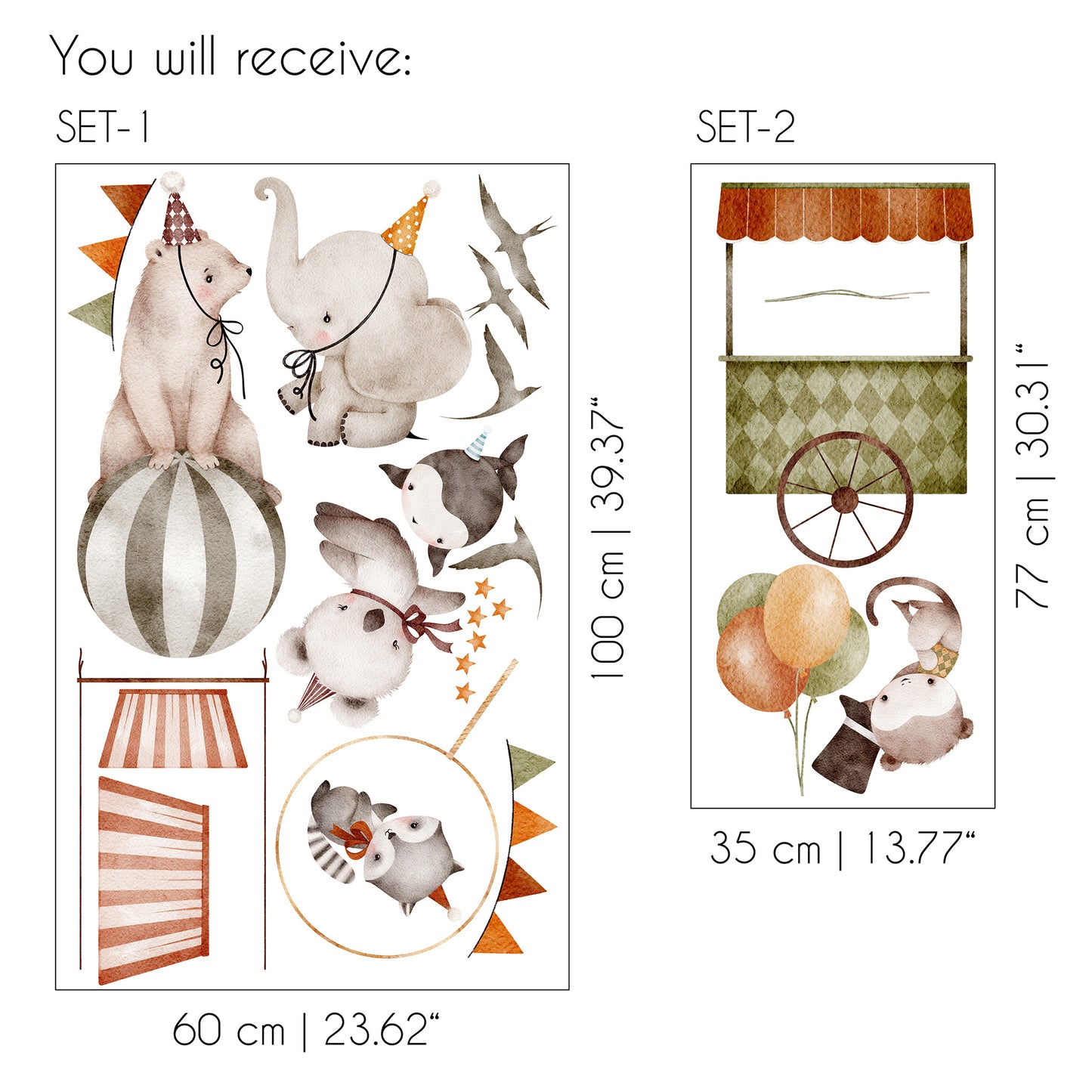 Circus Sticker Set
