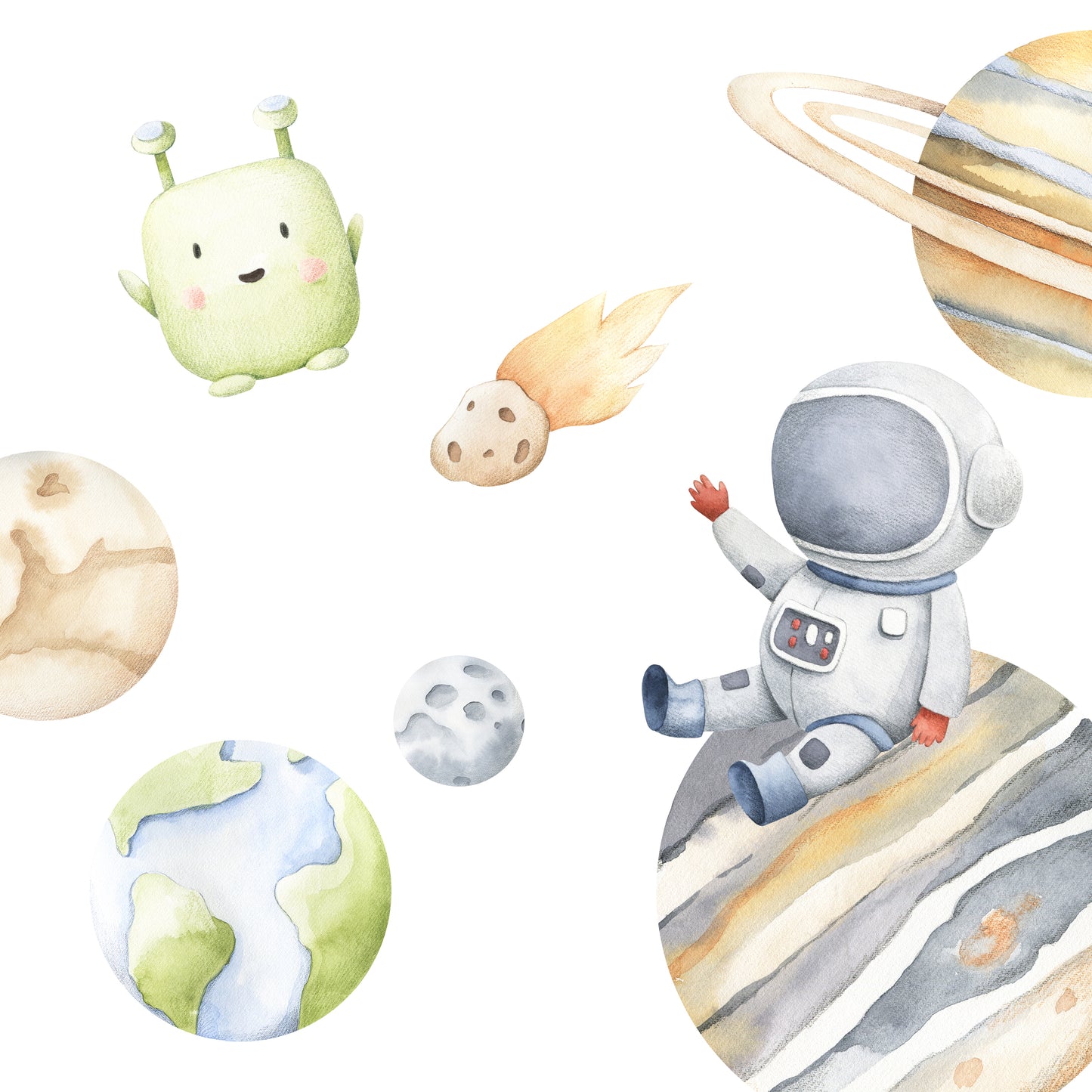 Space and Solar System Sticker Set