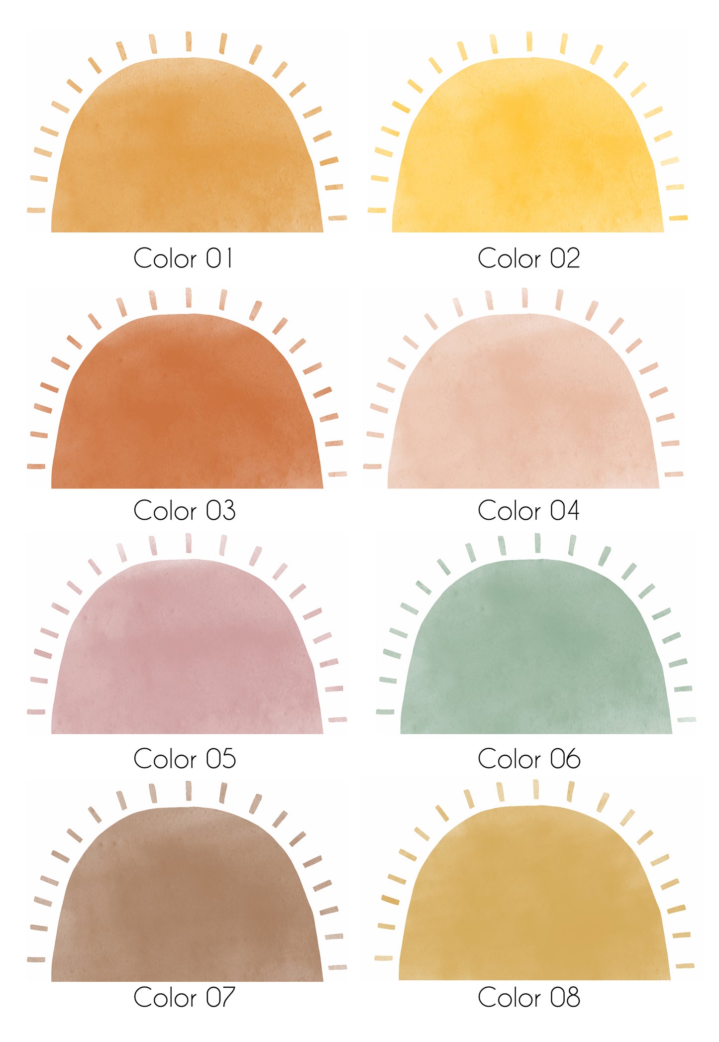 Boho Sun Sticker Set