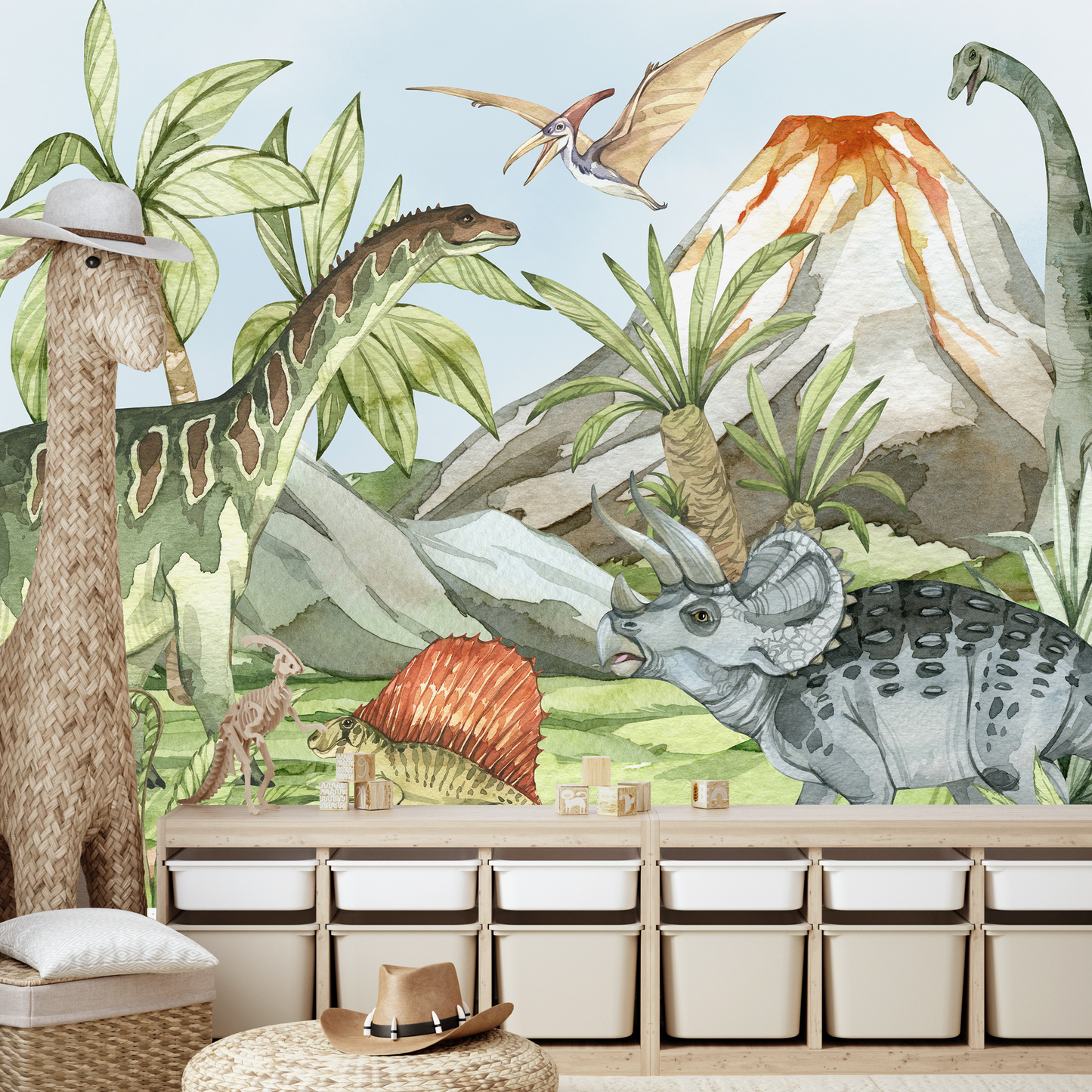 Dinosaurs Kids Room Wallpaper