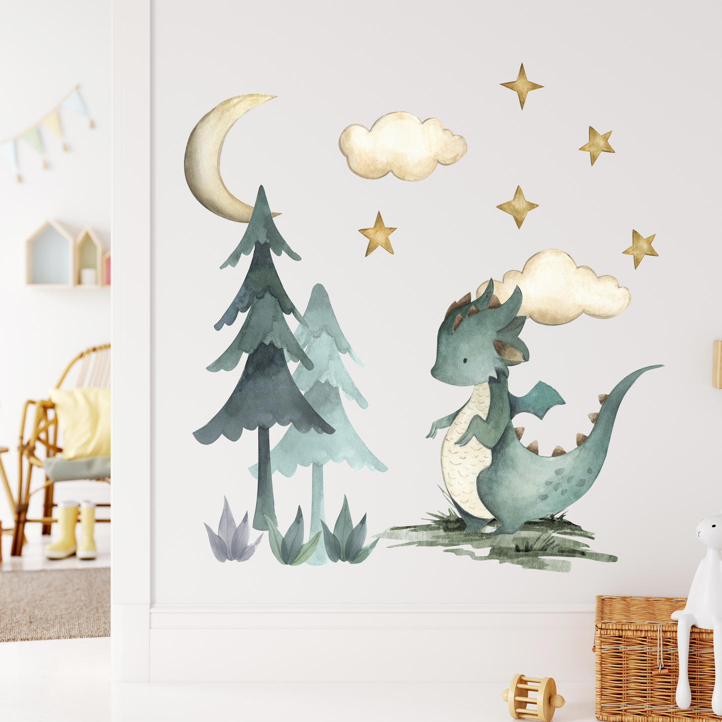 Dragon On The Ground Sticker Set