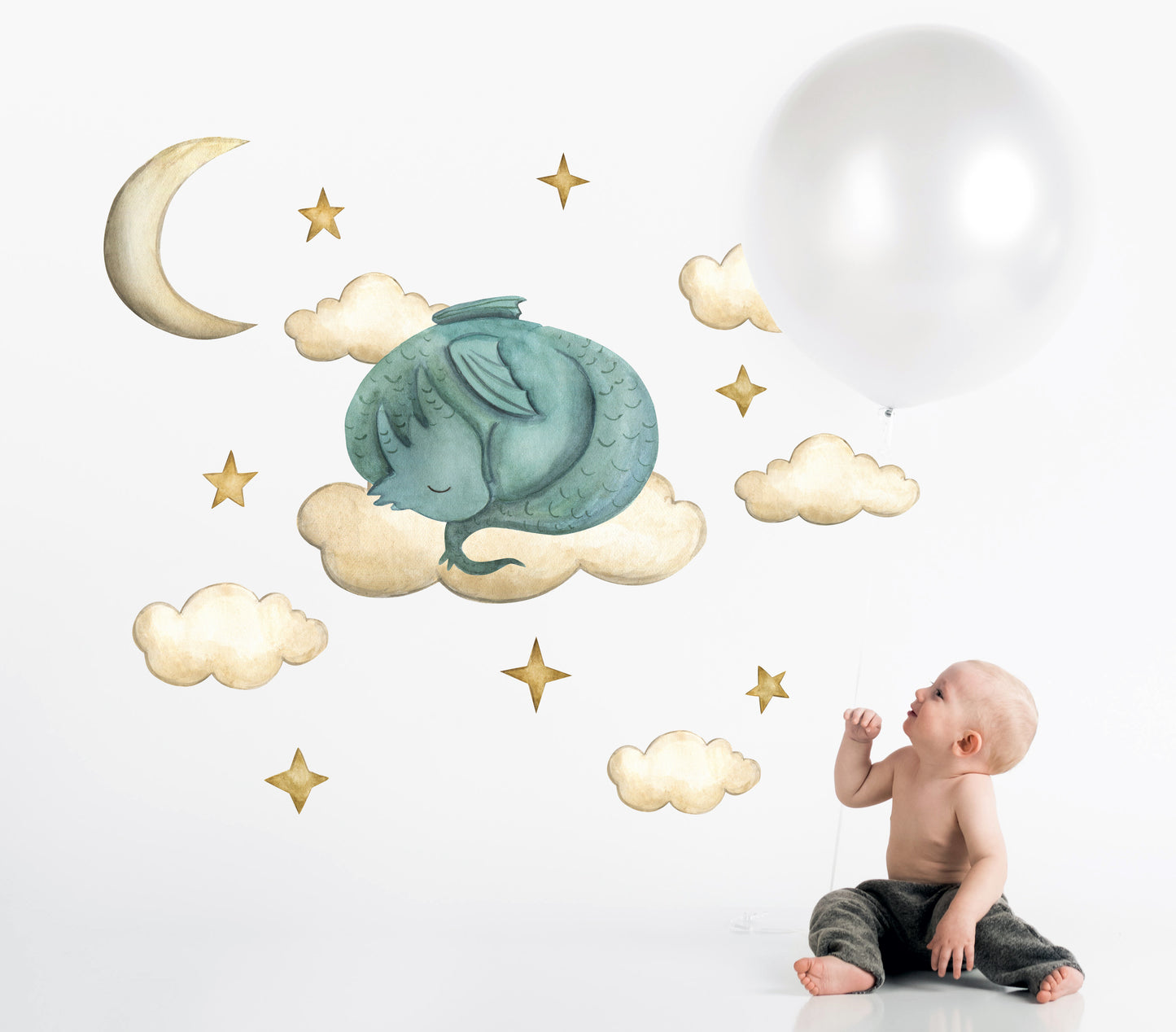 Sleeping Dragon Sticker Set