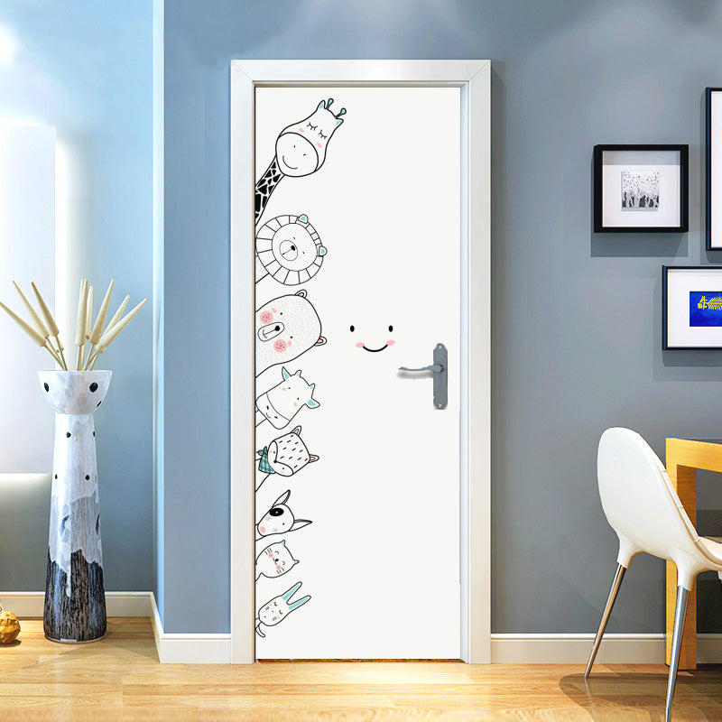 Cartoon Animals Door Edge Sticker Set