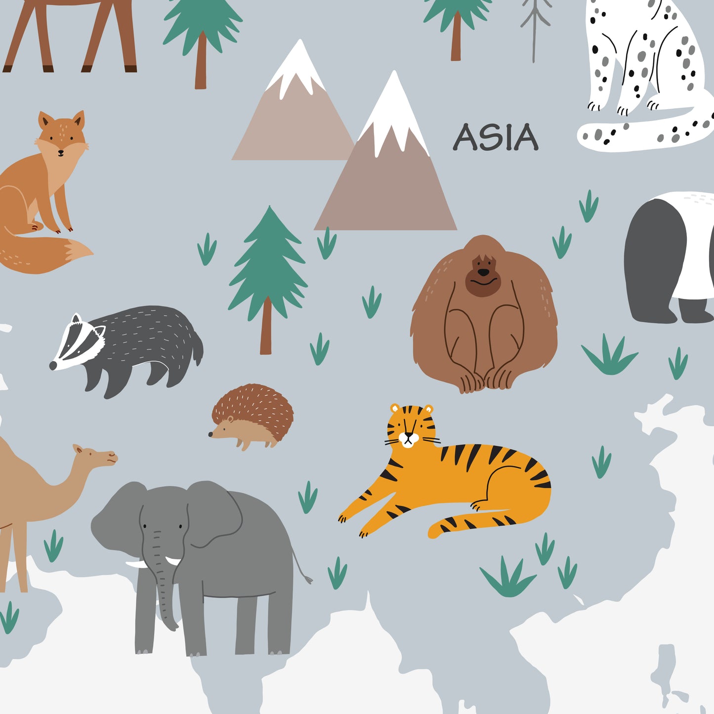 Balloon World Map Sticker Set