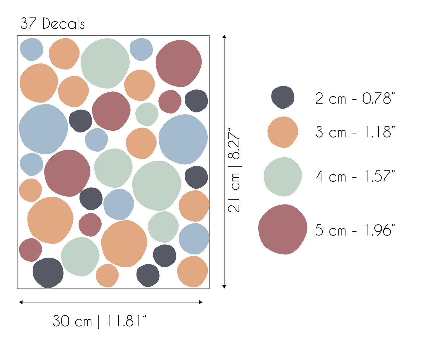 Polka Dot Sticker Seti