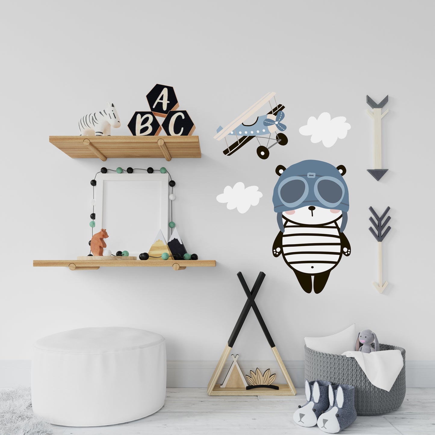Pilot Panda Sticker Set