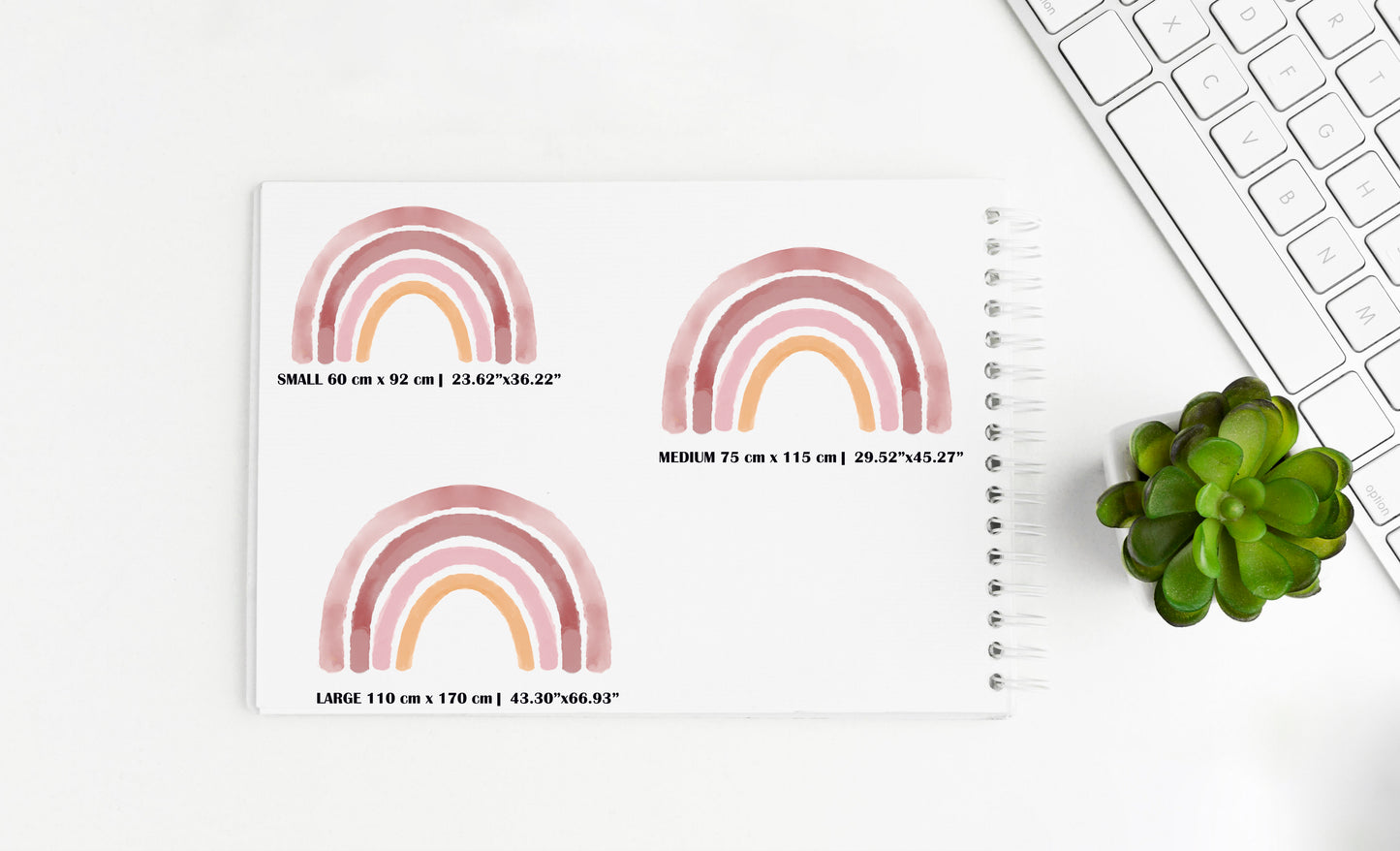 Watercolor Rainbow Sticker Set
