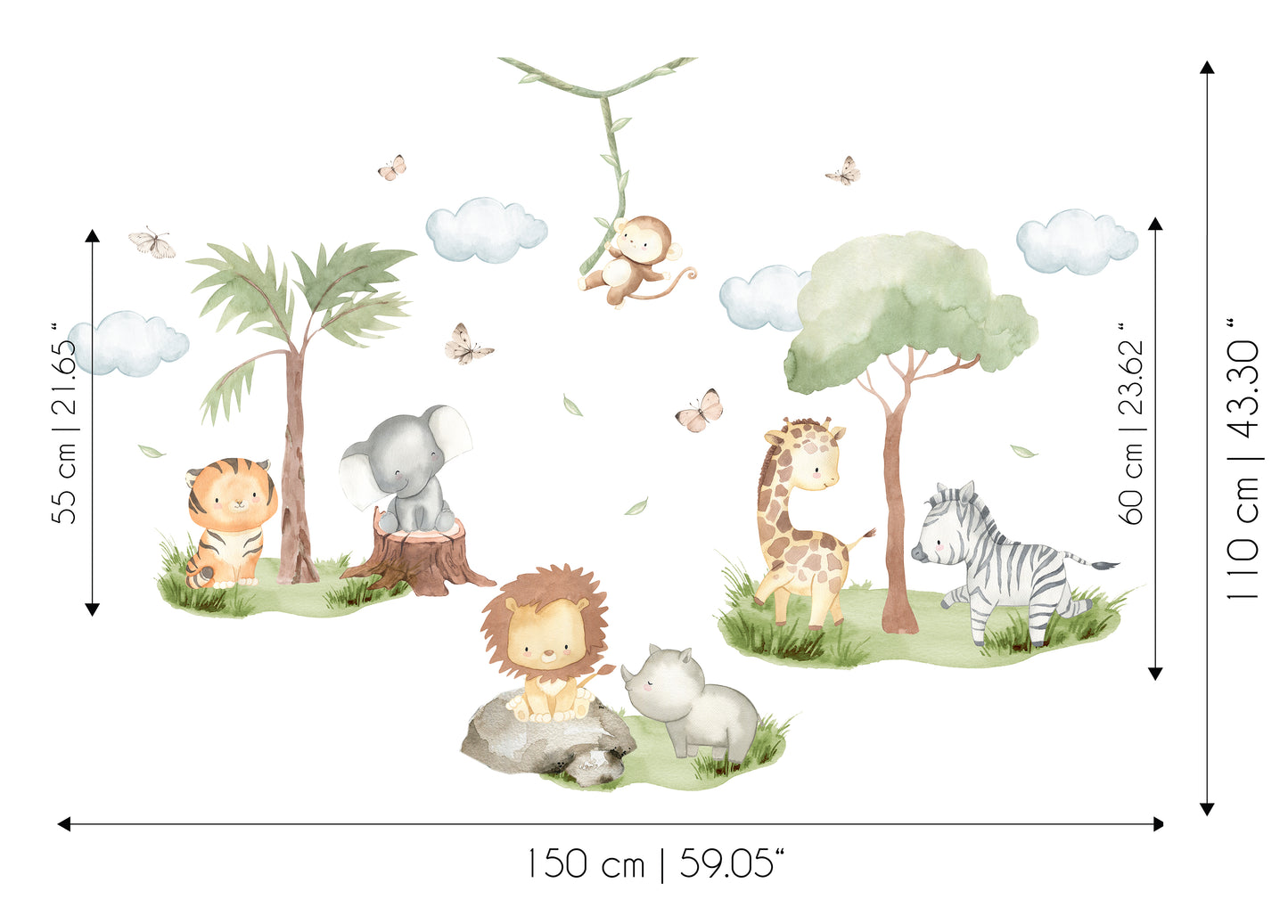Sulu Boya Safari Set-2 Sticker Seti