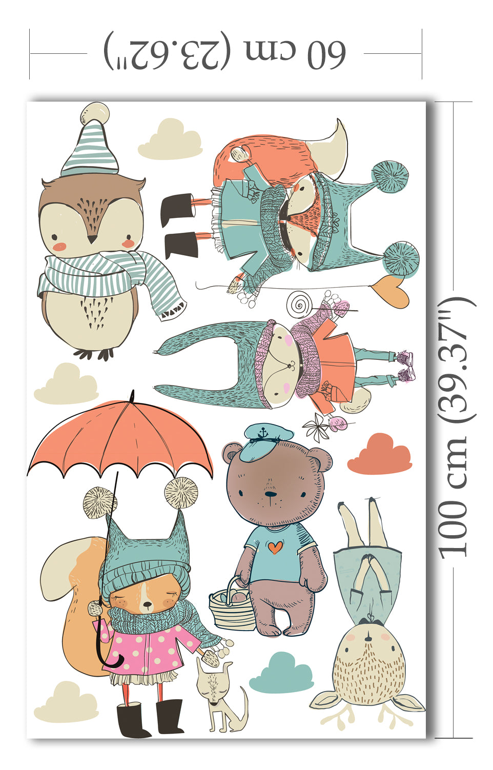 Four Seasons Animals Sticker Set