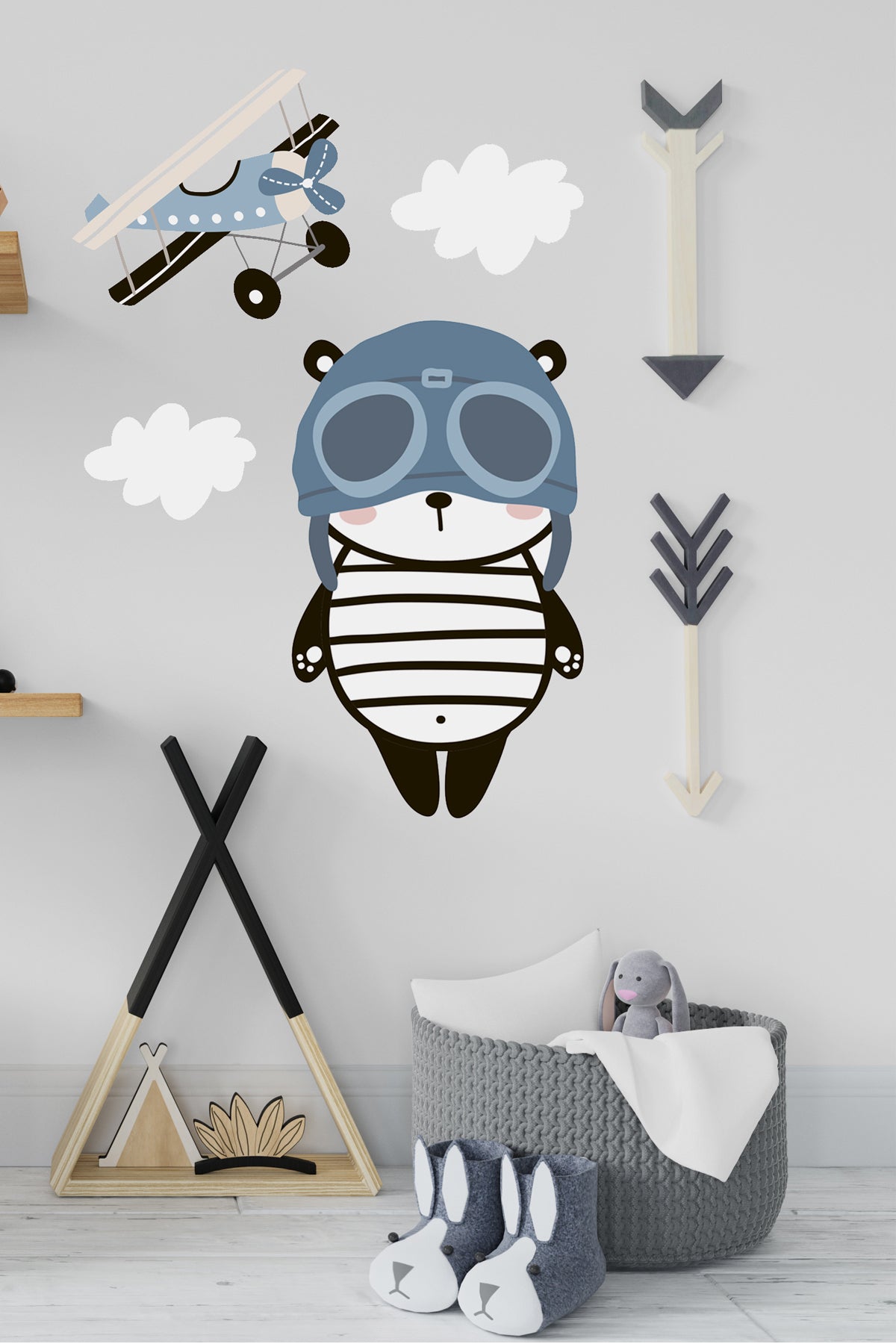 Pilot Panda Sticker Set