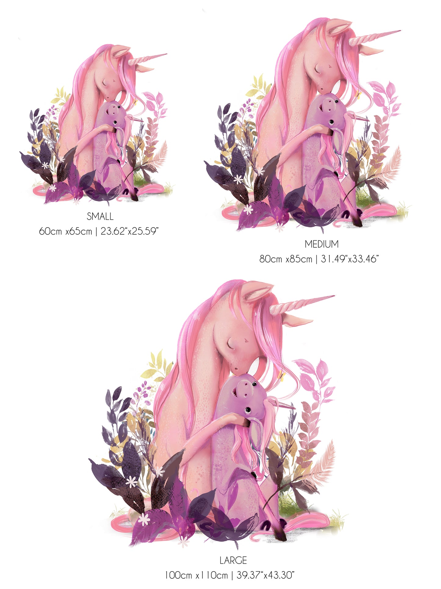 Büyük Unicorn Sticker Seti
