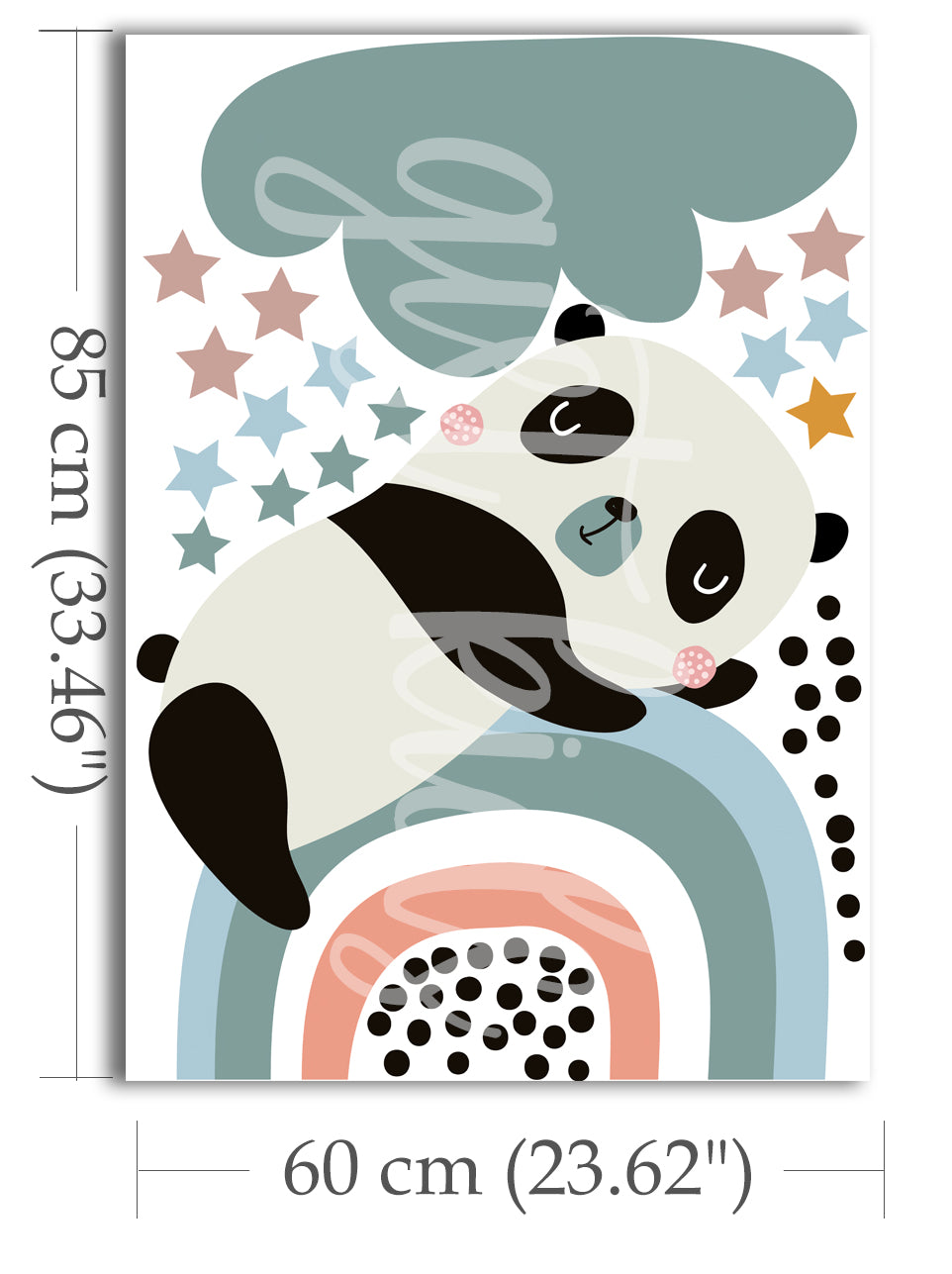Rainbow Panda Sticker Set