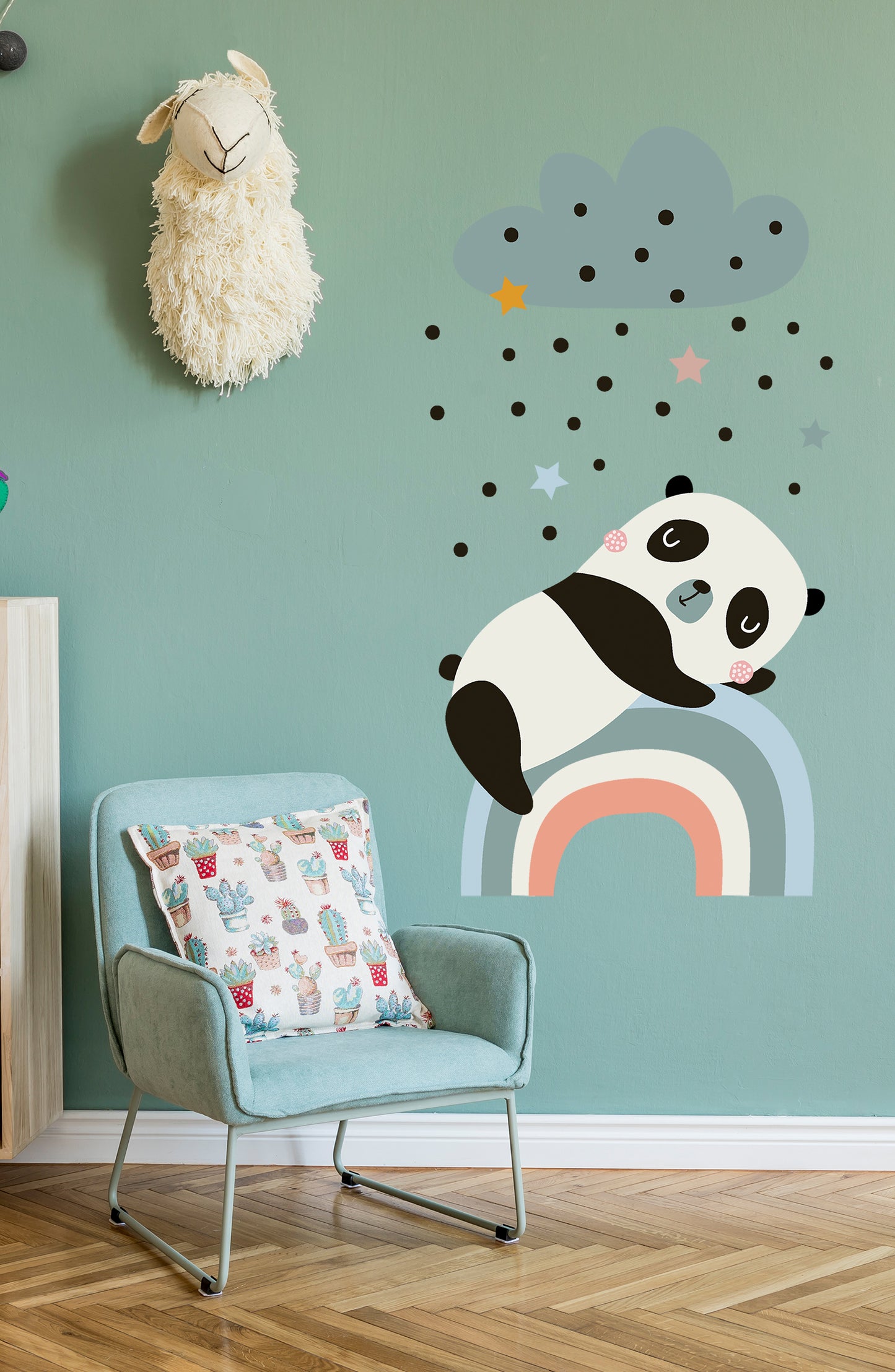 Rainbow Panda Sticker Set