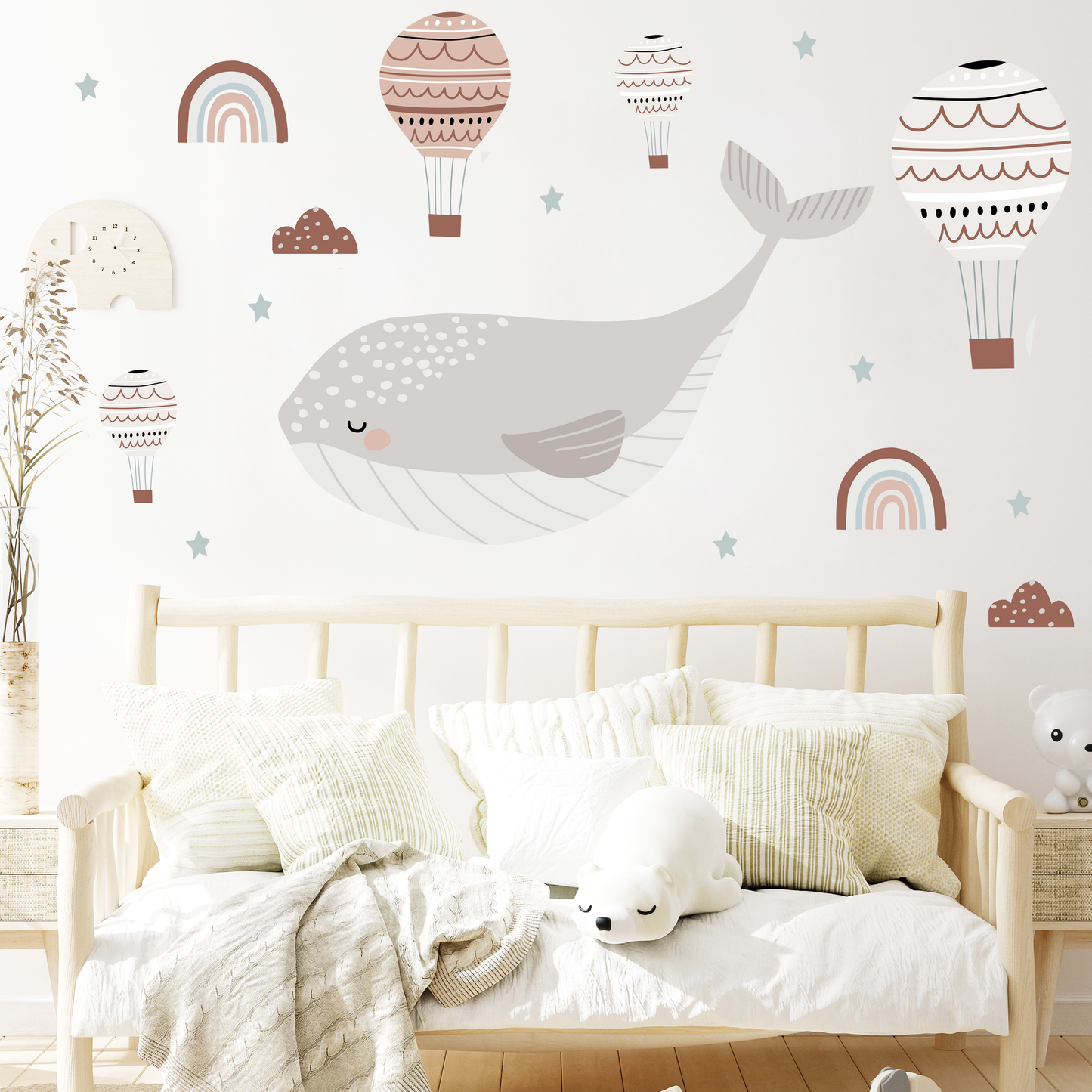 Balloons and Whale Sticker Set