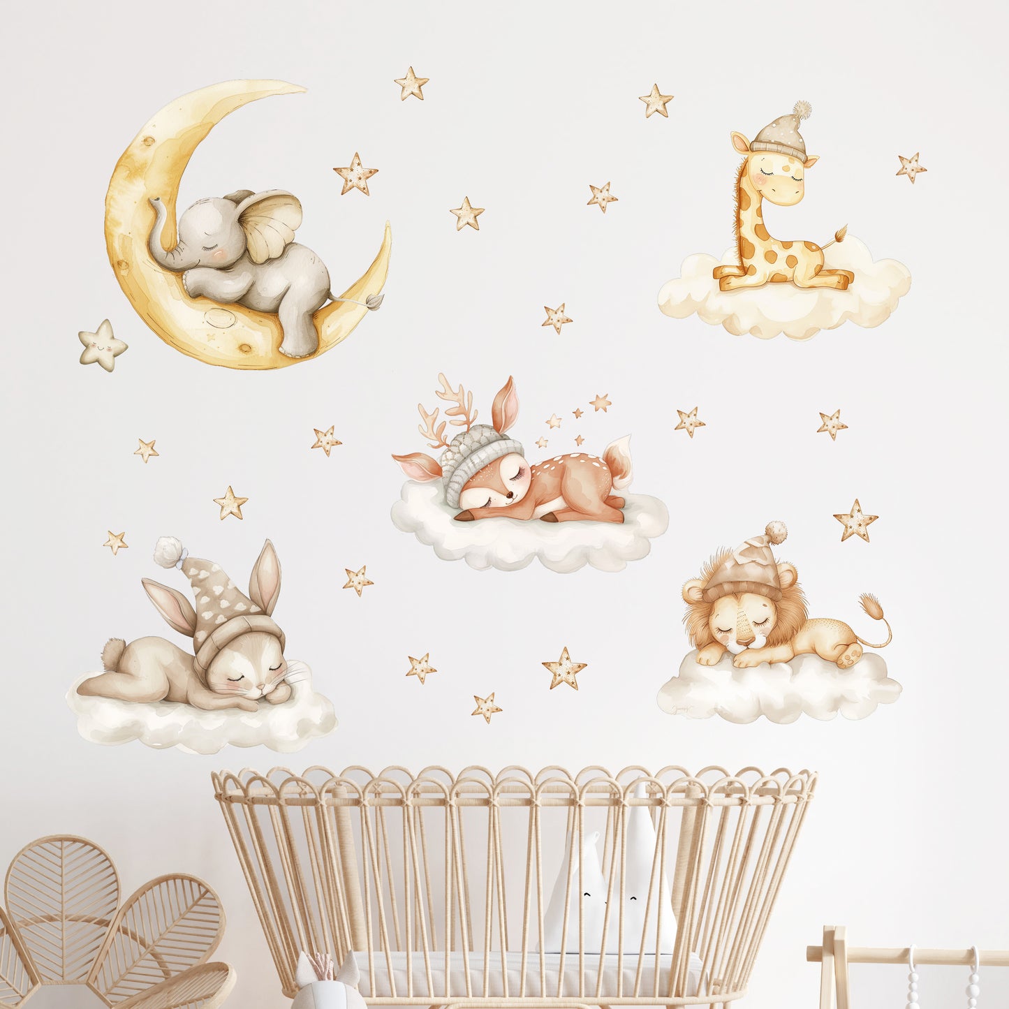 Whale and Cute Animals Sticker Set