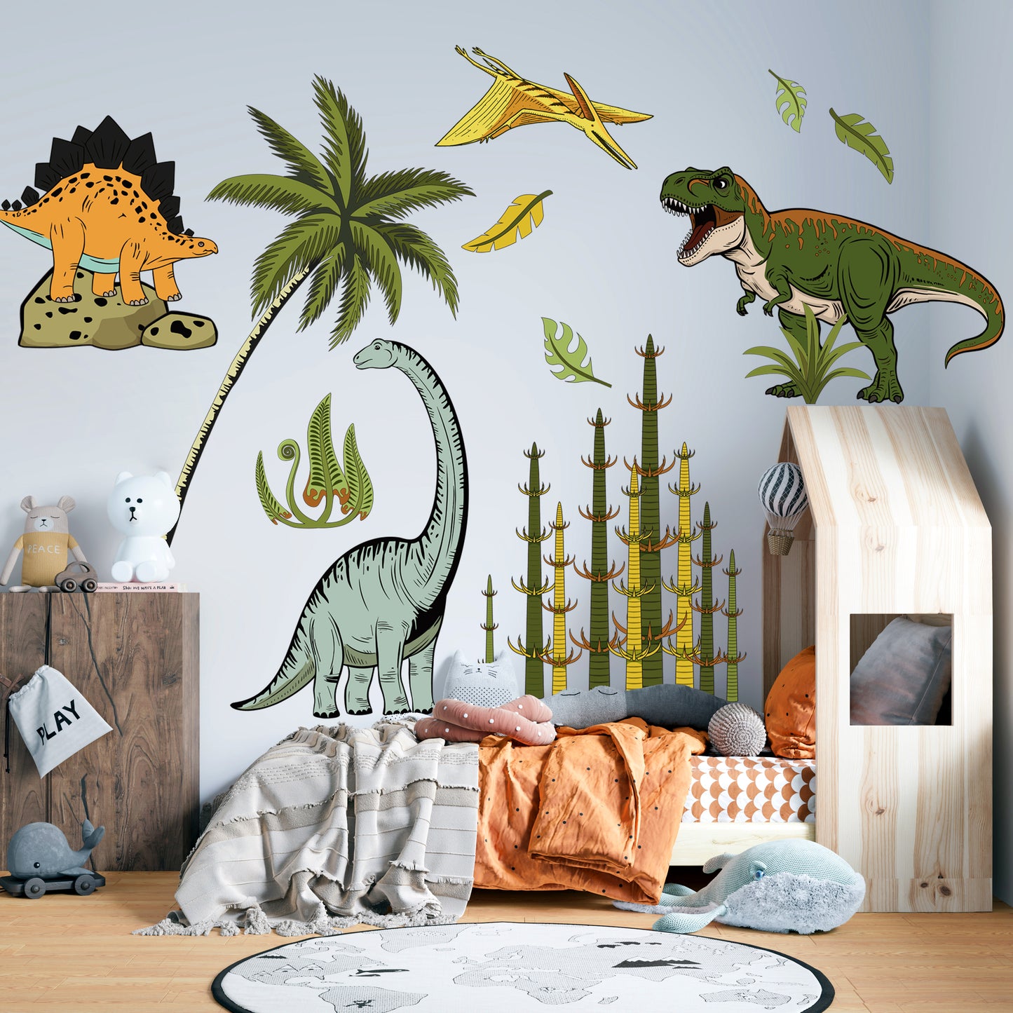 Colorful Dinosaurs Sticker Set