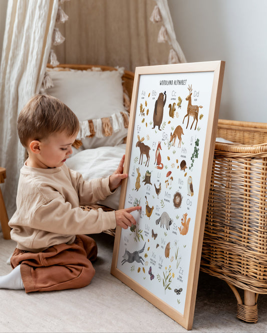 Little Woodland Companions_ İngilizce Alfabe Posteri