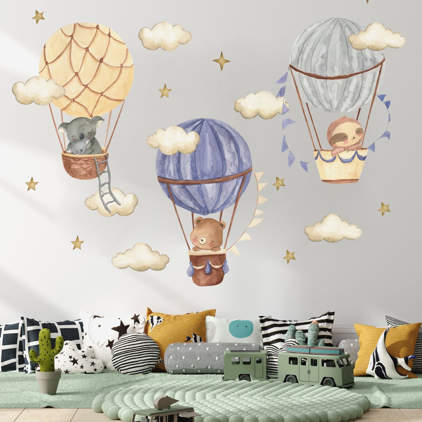 Hot Air Balloons Sticker Set