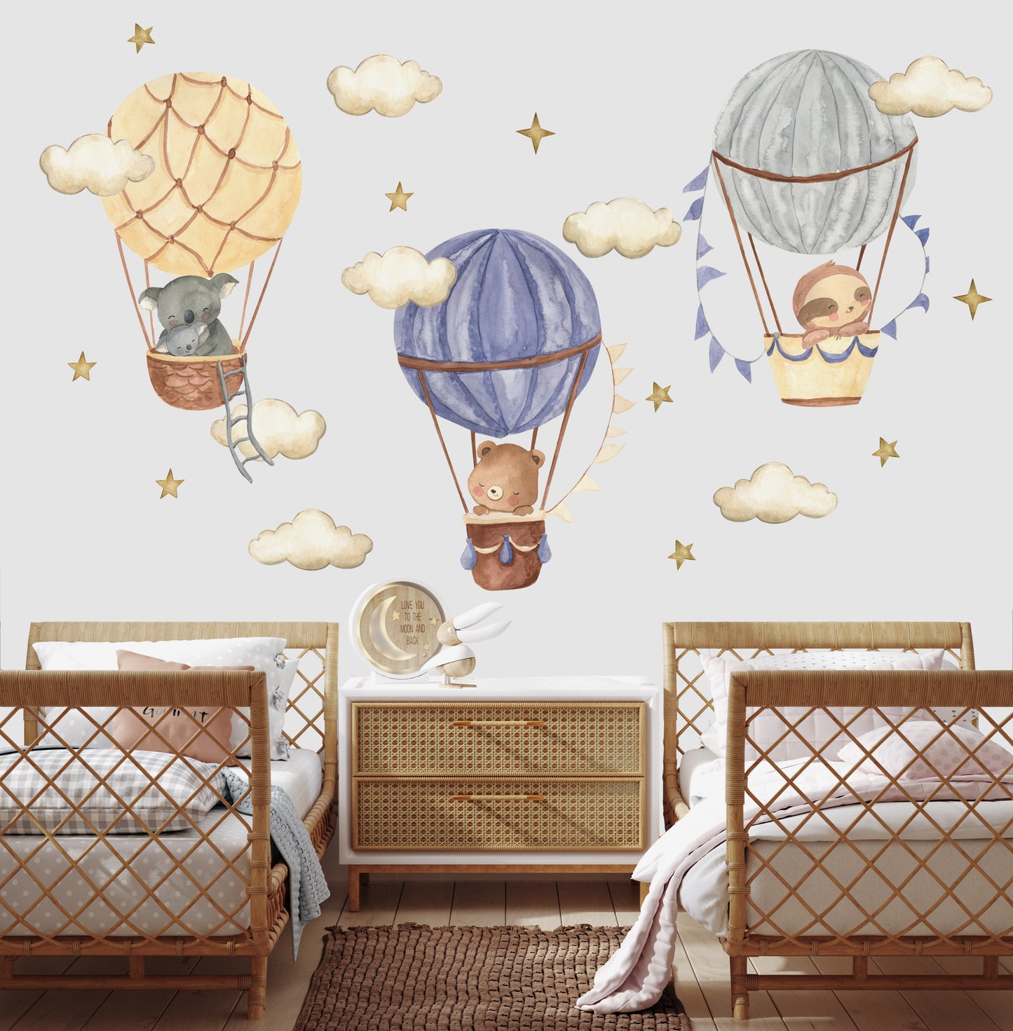 Hot Air Balloons Sticker Set