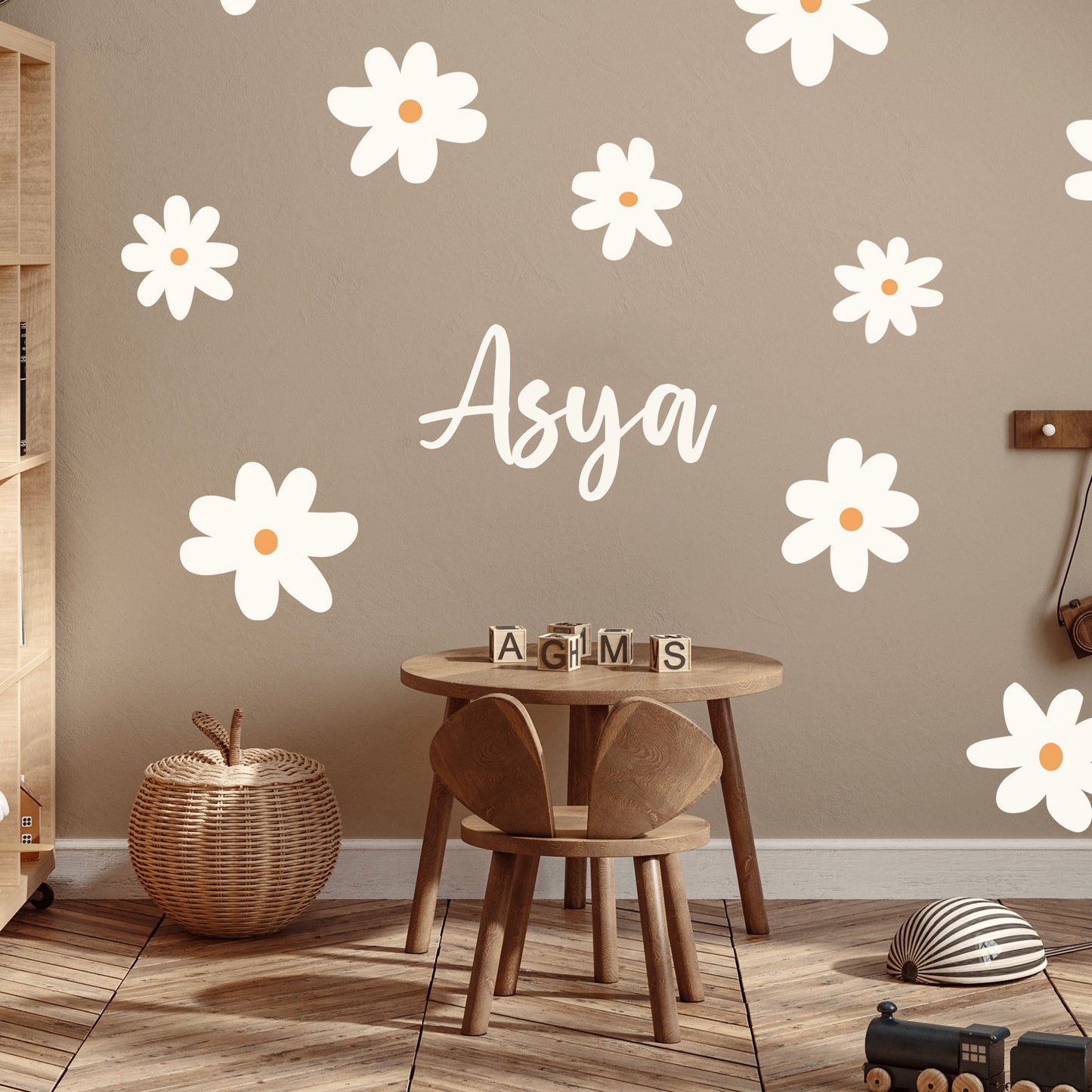 Named Daisy Sticker Set