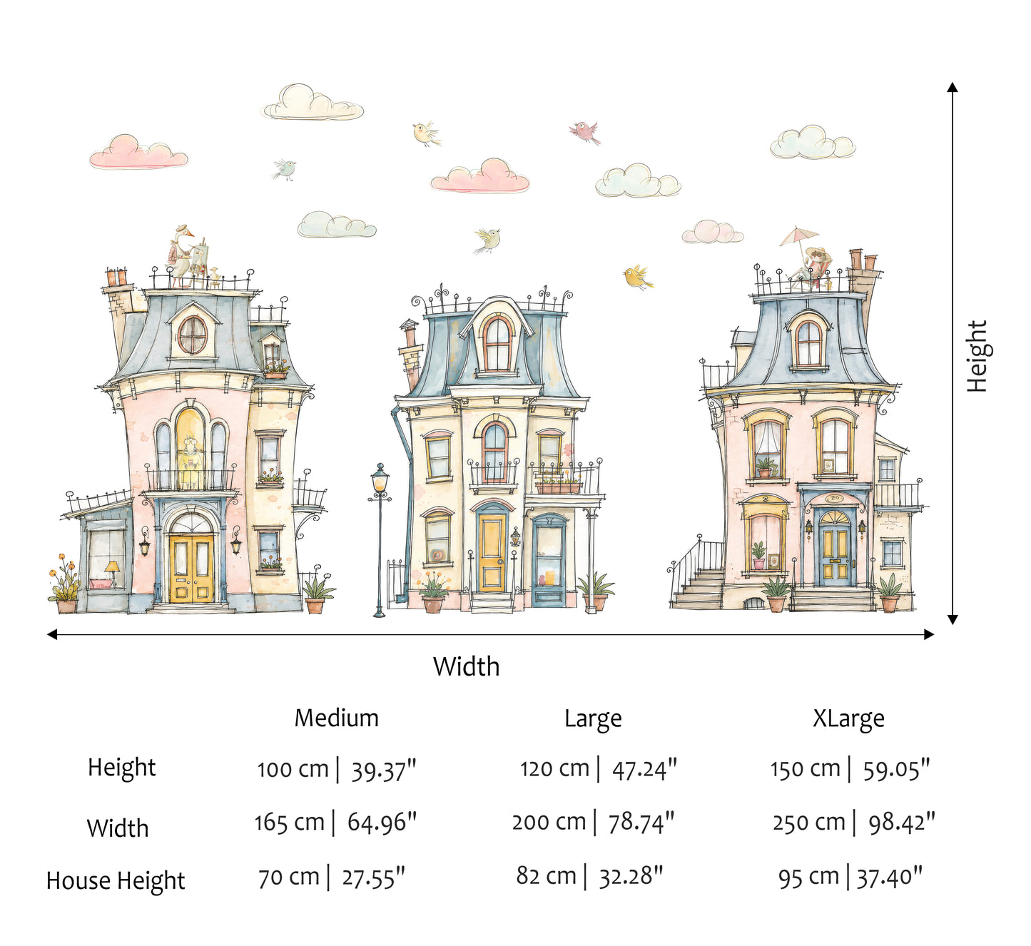 Story Book Houses_ Sticker Seti