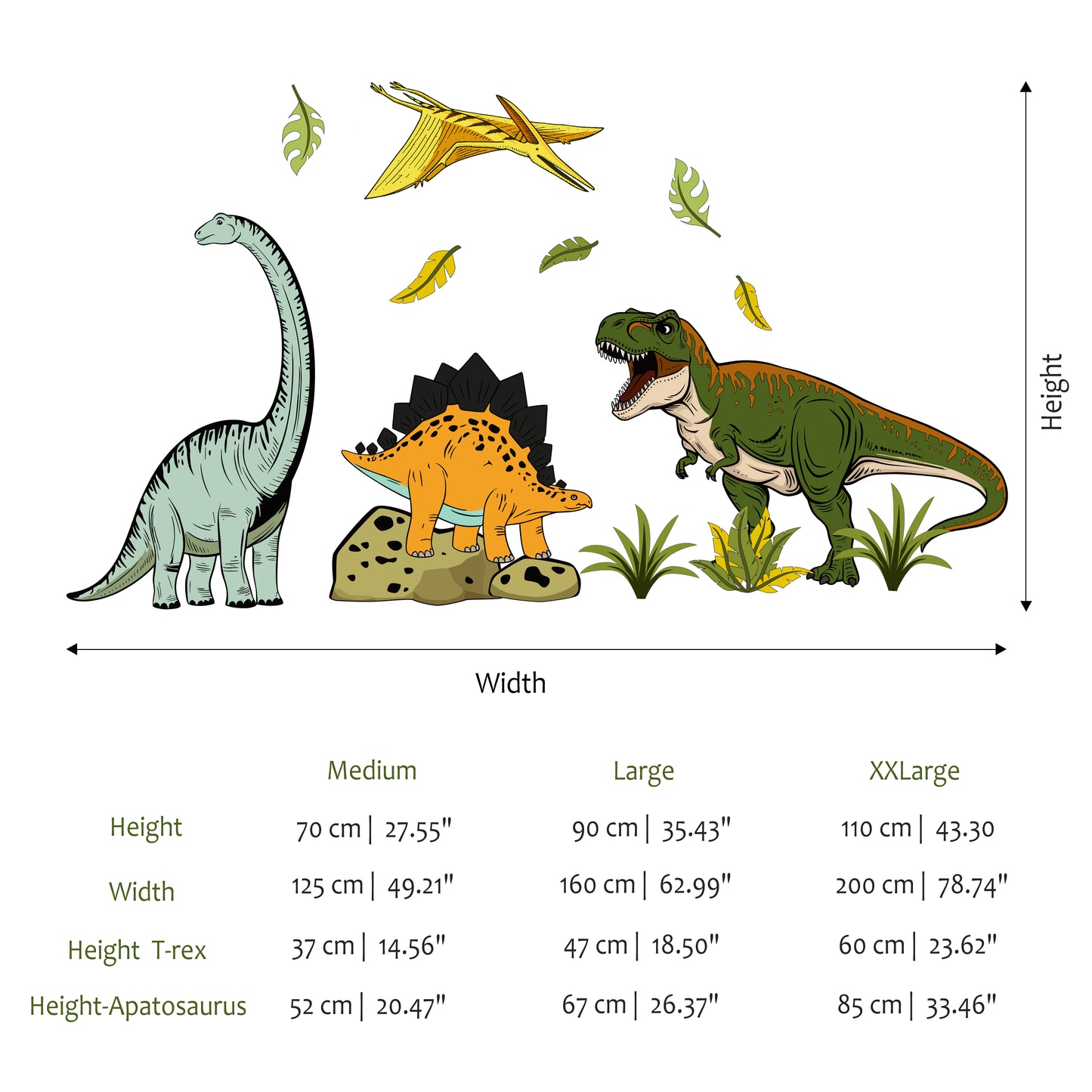 Colorful Dinosaurs Sticker Set