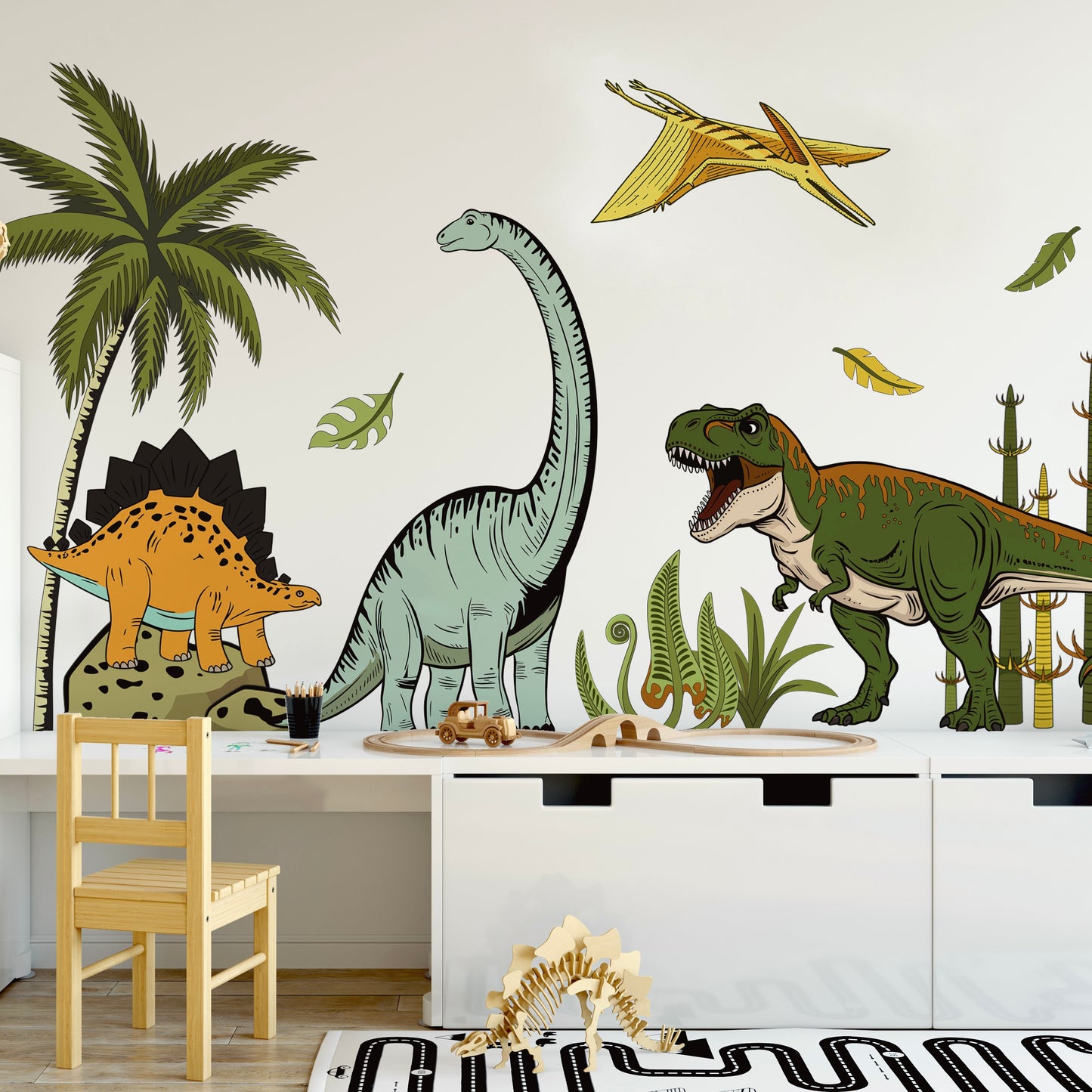 Colorful Dinosaurs Sticker Set